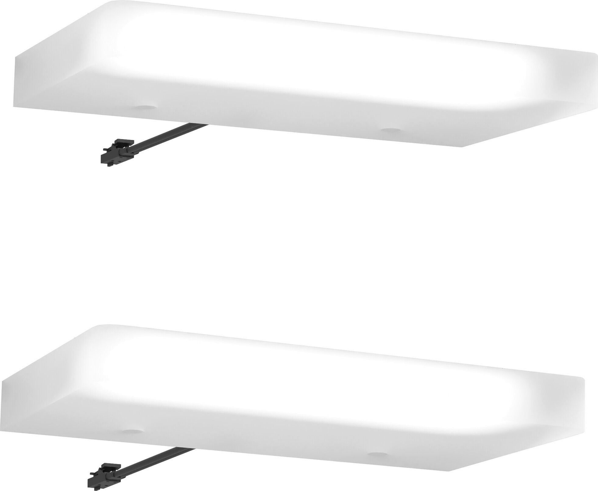 rauch Aufbauleuchte Zubehör für Rauch-Schränke Schrankbeleuchtung Aufsatzleuchte LED, Neutralweiß, LED-Acryl-Aufsatzleuchte B/H/T: 12/1/18 cm
