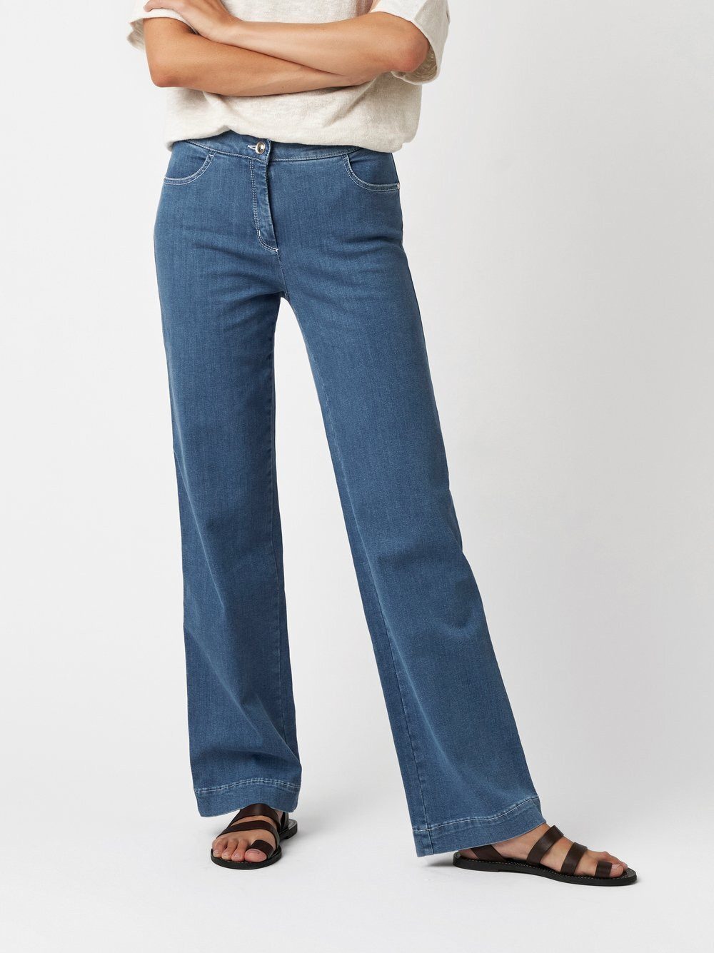 TONI 5-Pocket-Jeans Jenny mit weitem Beinverlauf günstig online kaufen
