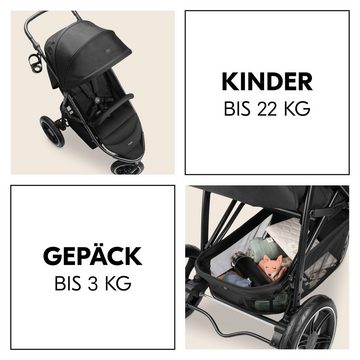 Hauck Kinder-Buggy Dreiradbuggy, Rapid 3 Air, black, mit schwenk/feststellbarem Vorderrad; Lufträder; bis 22 kg belastbar