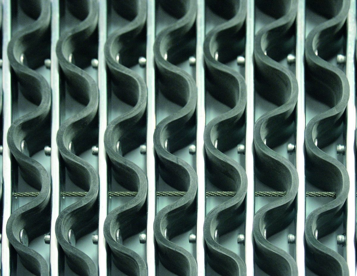 MILTEX Fußmatte Schmutzfangmatte Eazycare Wave 98,5x78,5cm aluminium/schwarz