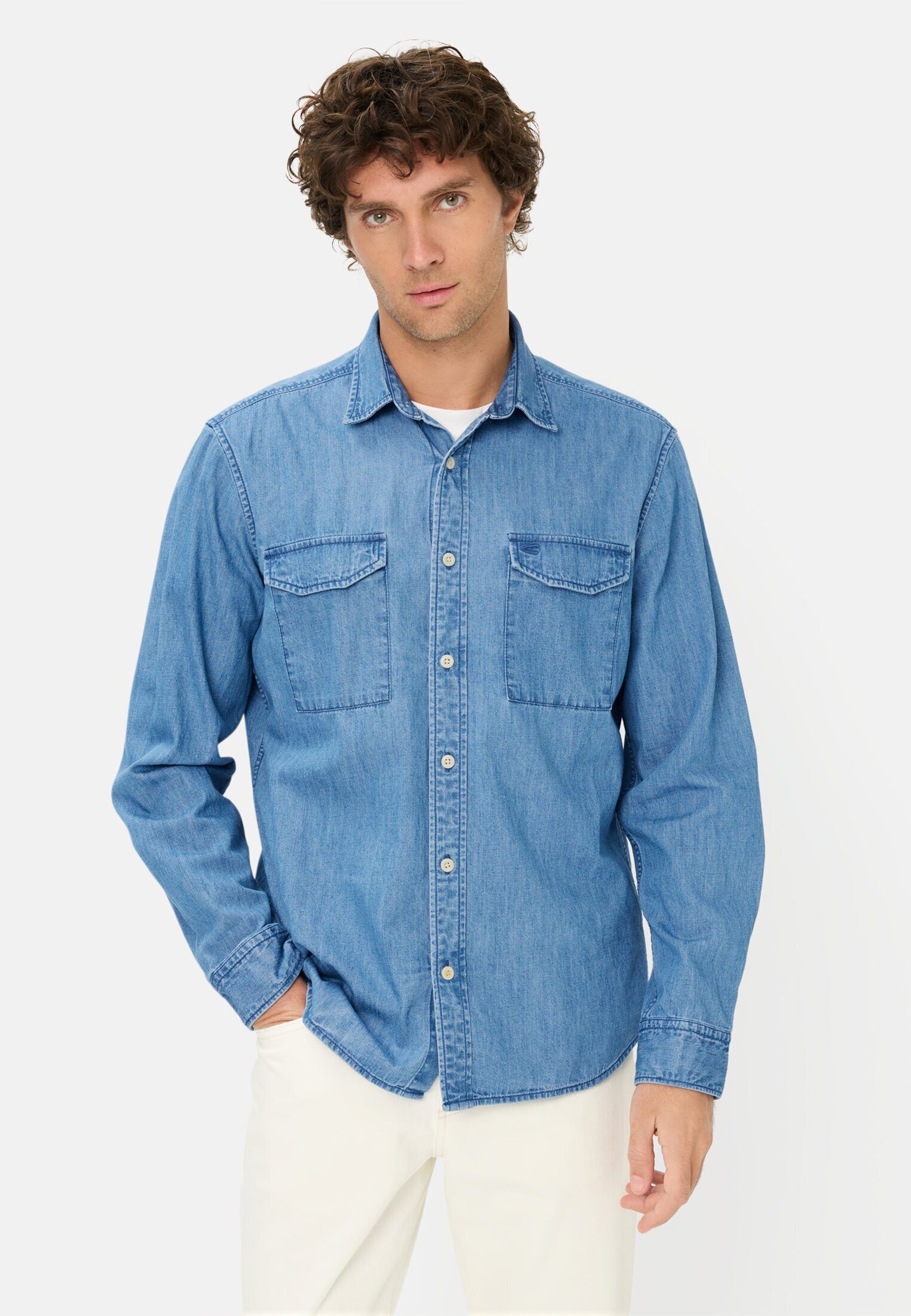 camel active Jeanshemd in Jeans Optik Langarm