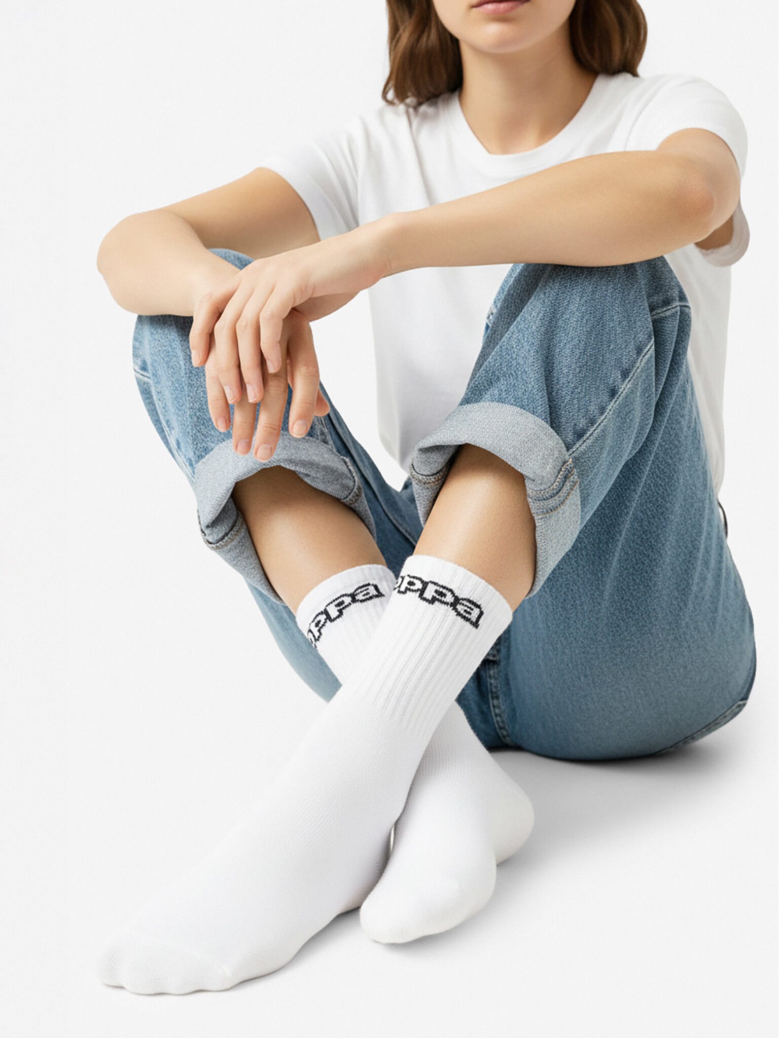 Kappa Basicsocken Kappa Damen Langsocken Weiß KAPPA-CEO_KR_KAPPA_ 004_W_AW25 (3-PACK) We