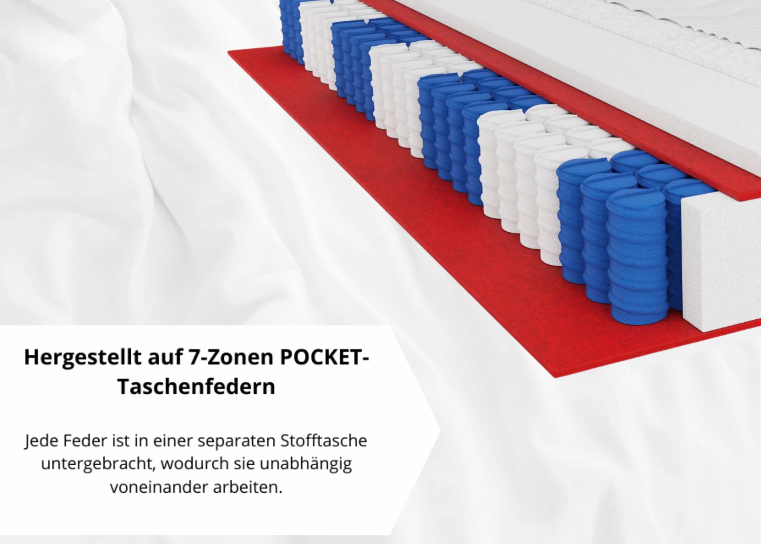 Taschenfederkernmatratze 7 ZONEN Lambada, Härtegrad H3, günstig online kaufen