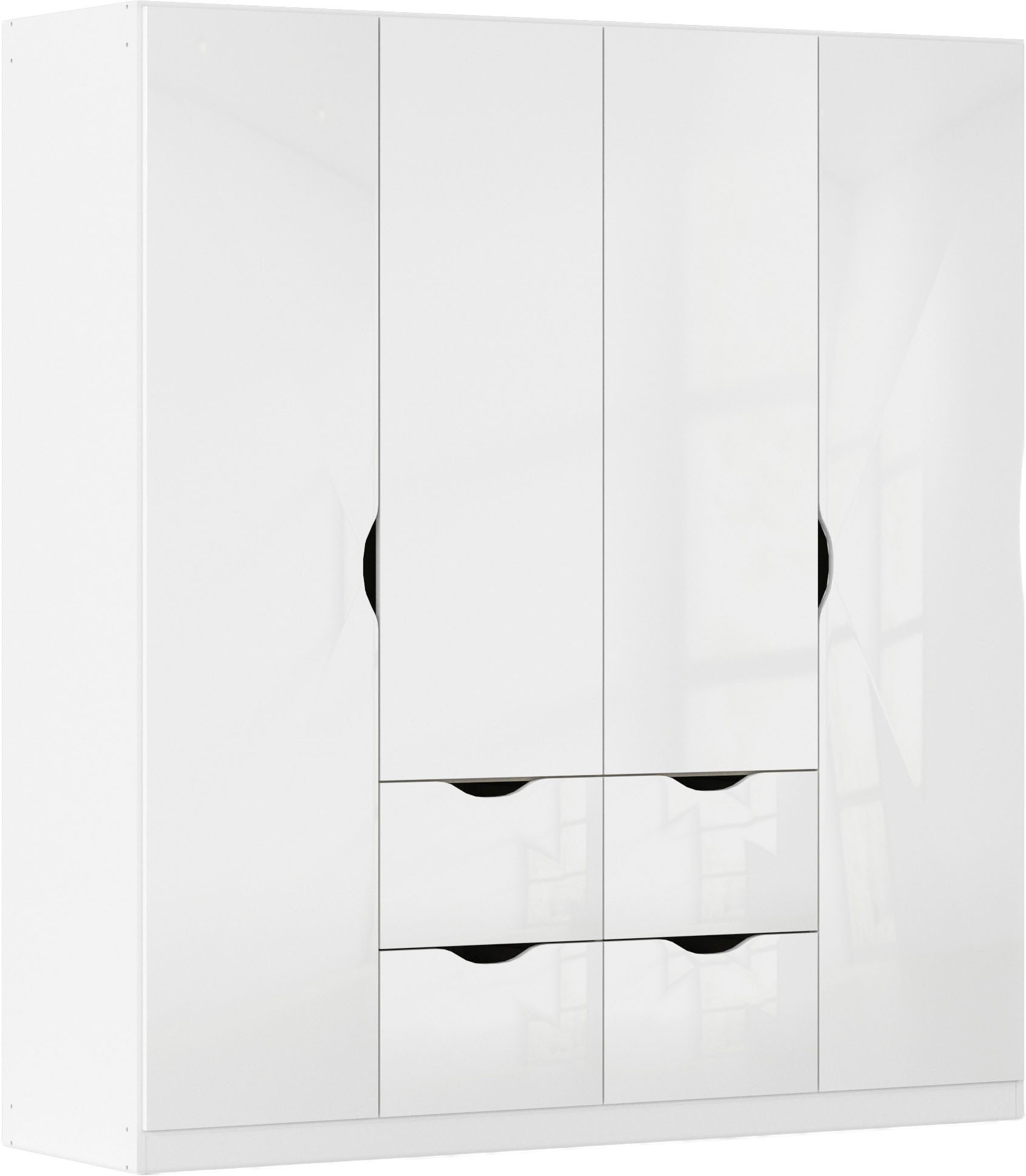 rauch Kleiderschrank Freiham mit Griffmulden und Schubkästen