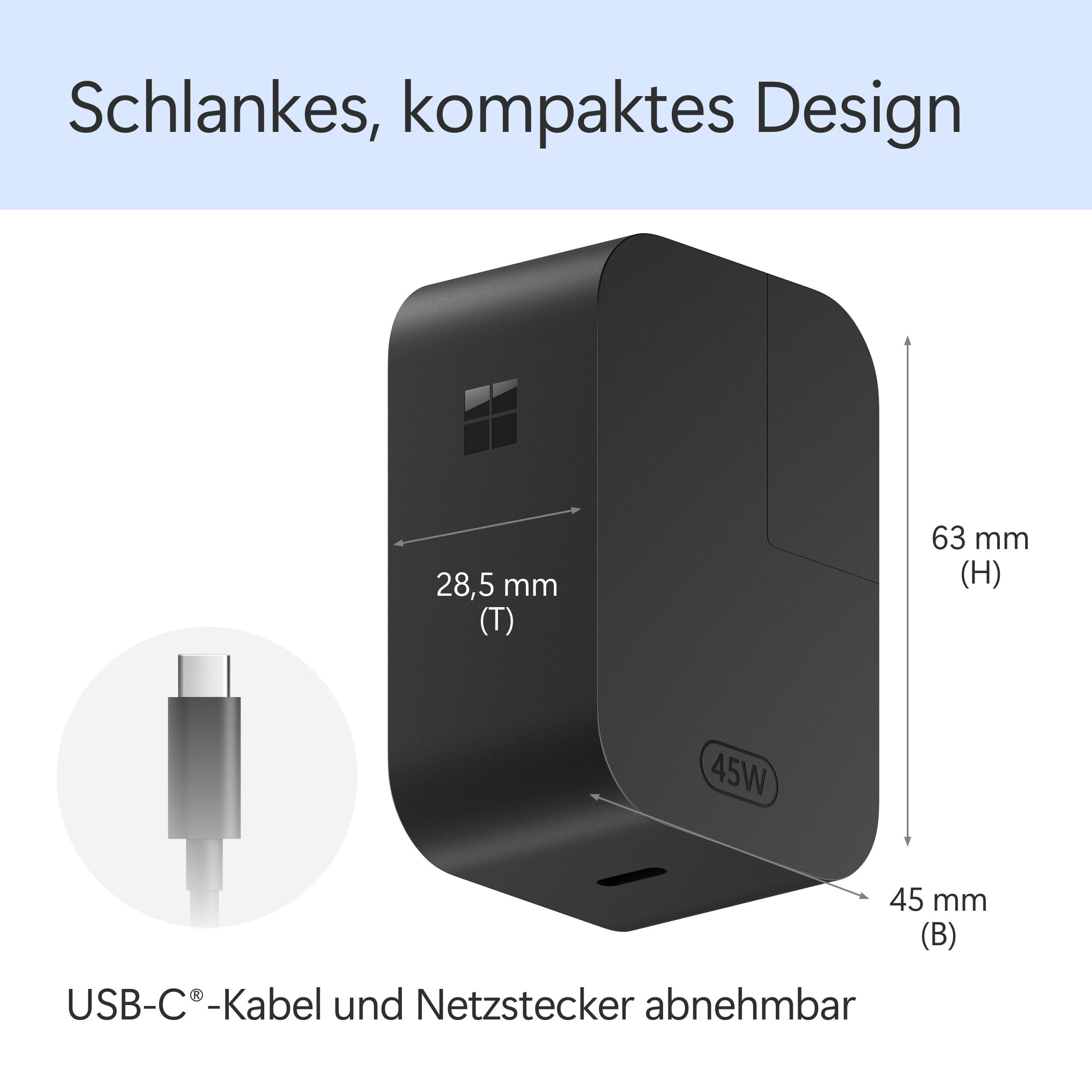 Microsoft EP2-29823 Ladestation (45-Watt USB-C Netzteil für Surface Geräte)