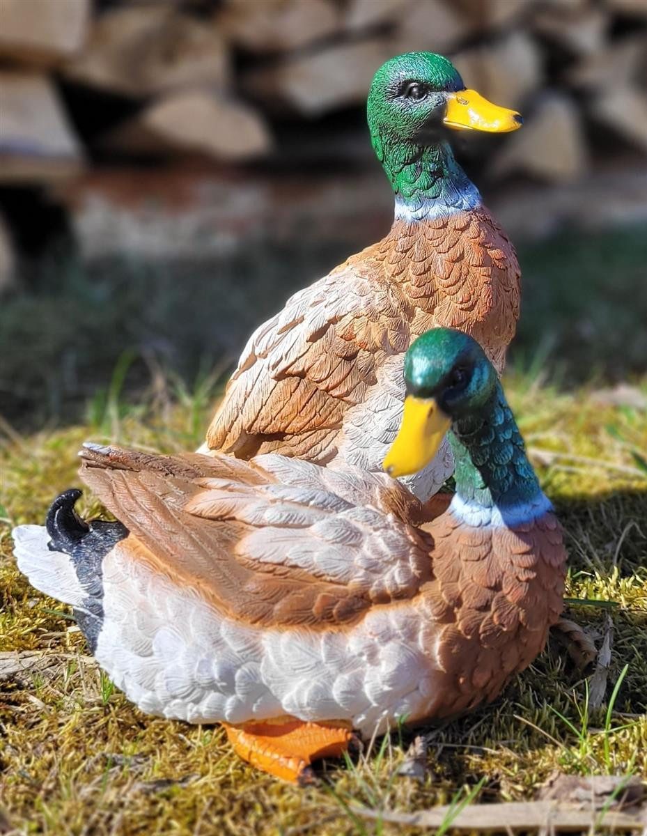 Geschenkestadl Tierfigur 2 Enten Entenpaar stehend/liegend Dekoration Haus günstig online kaufen