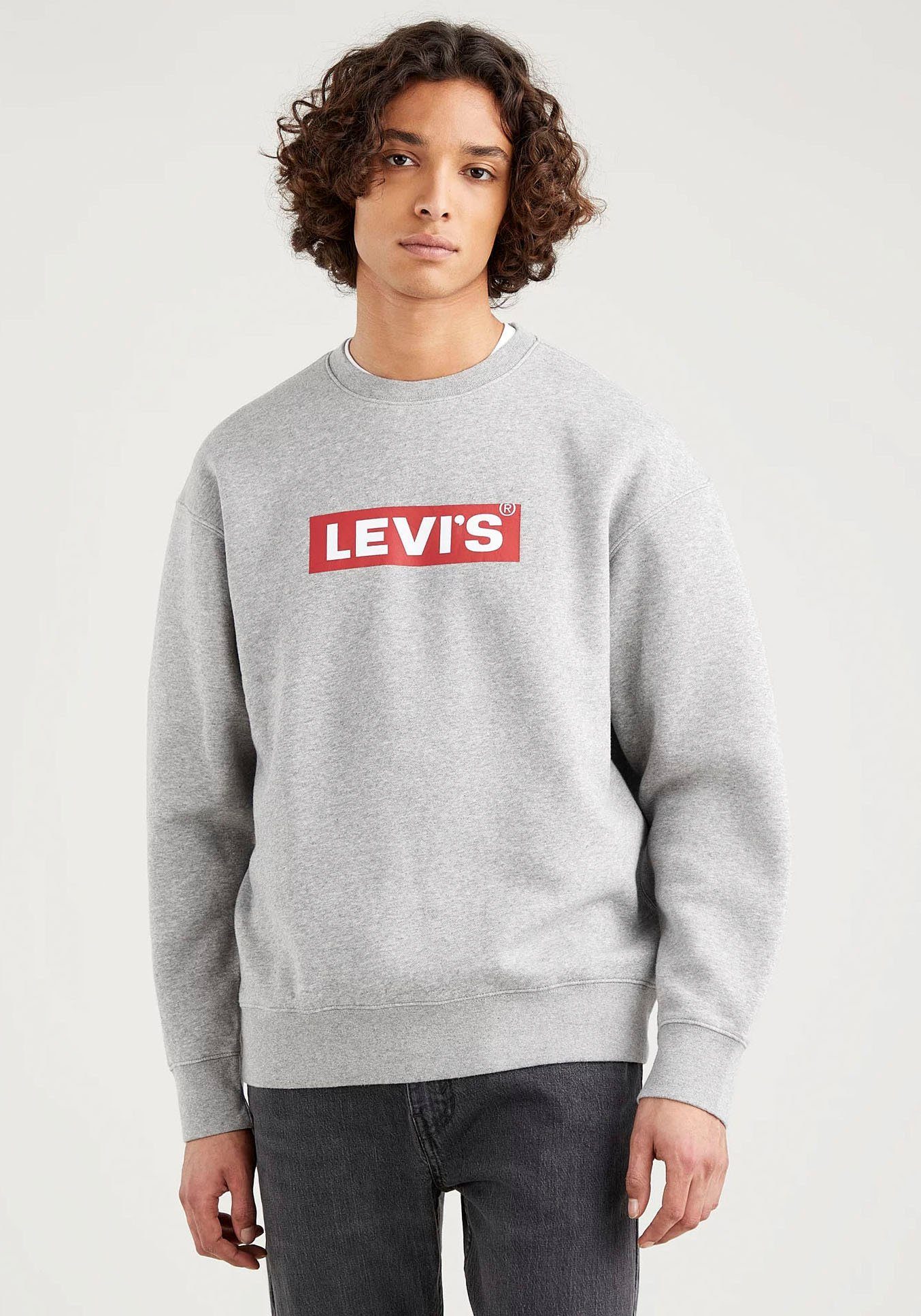 CREW Logo-Print grau Sweatshirt GRAPHIC T3 meliert RELAXED mit Levi's®