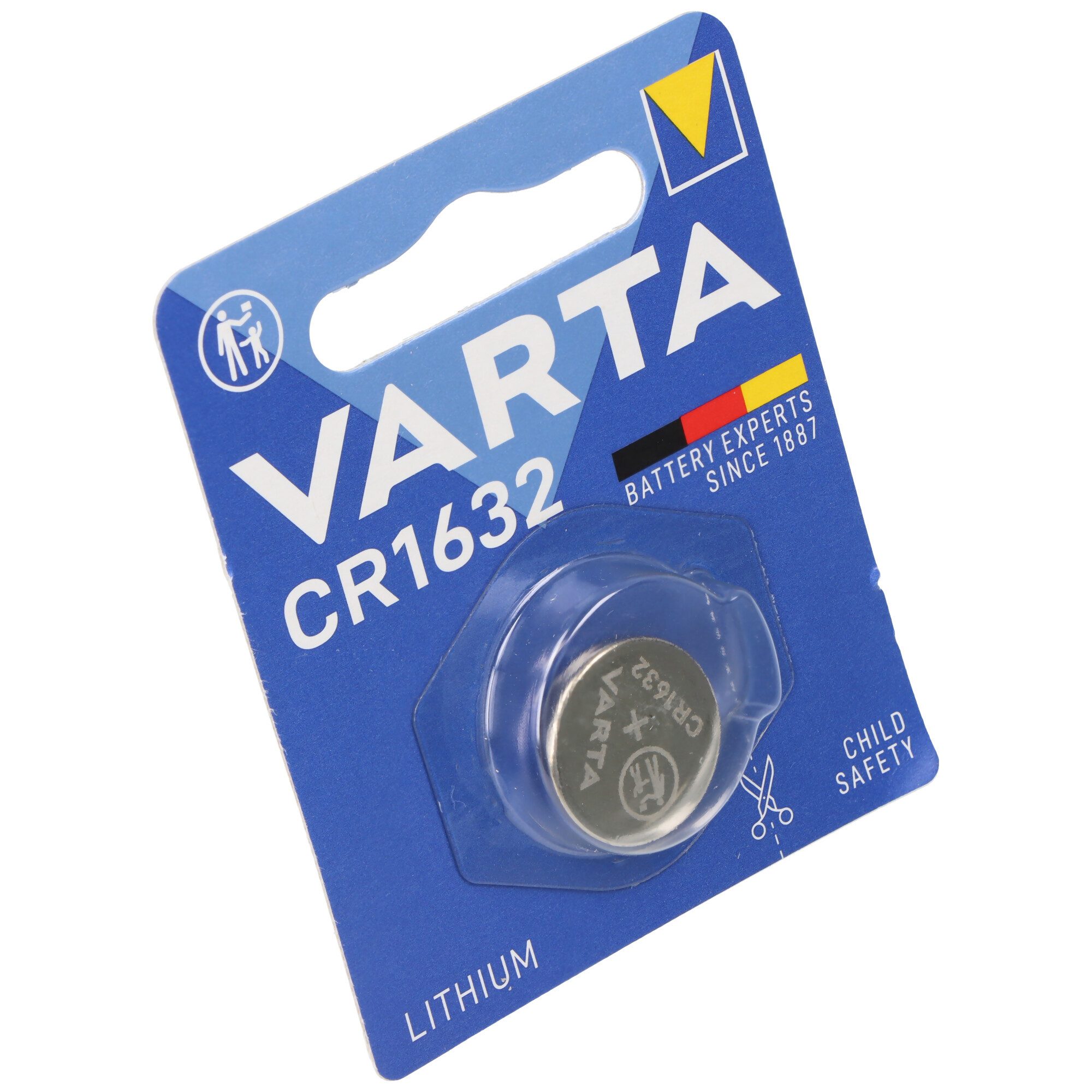 VARTA Varta CR1632 Lithium Batterie 3 Volt 140mAh Batterie, (3,0 V)