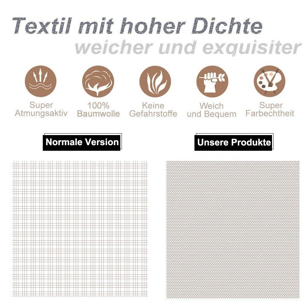 KEAYOO Kinderbettwäsche QWKL, Baumwolle, 2 teilig, 100% Baumwolle Kinderbettwäsche mit Dino