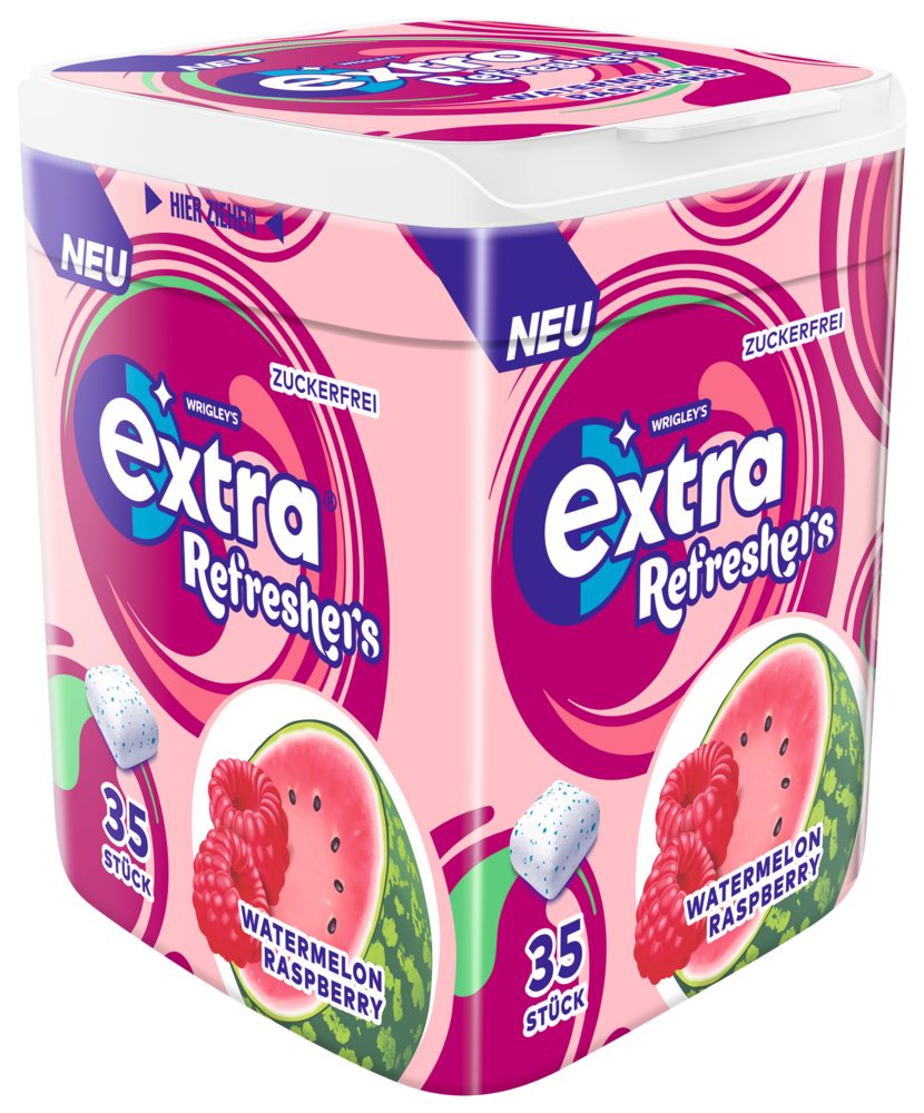 EXTRA Süßigkeit EXTRA REFRESHERS Kaugummi Watermelon Raspberry 1 Dose