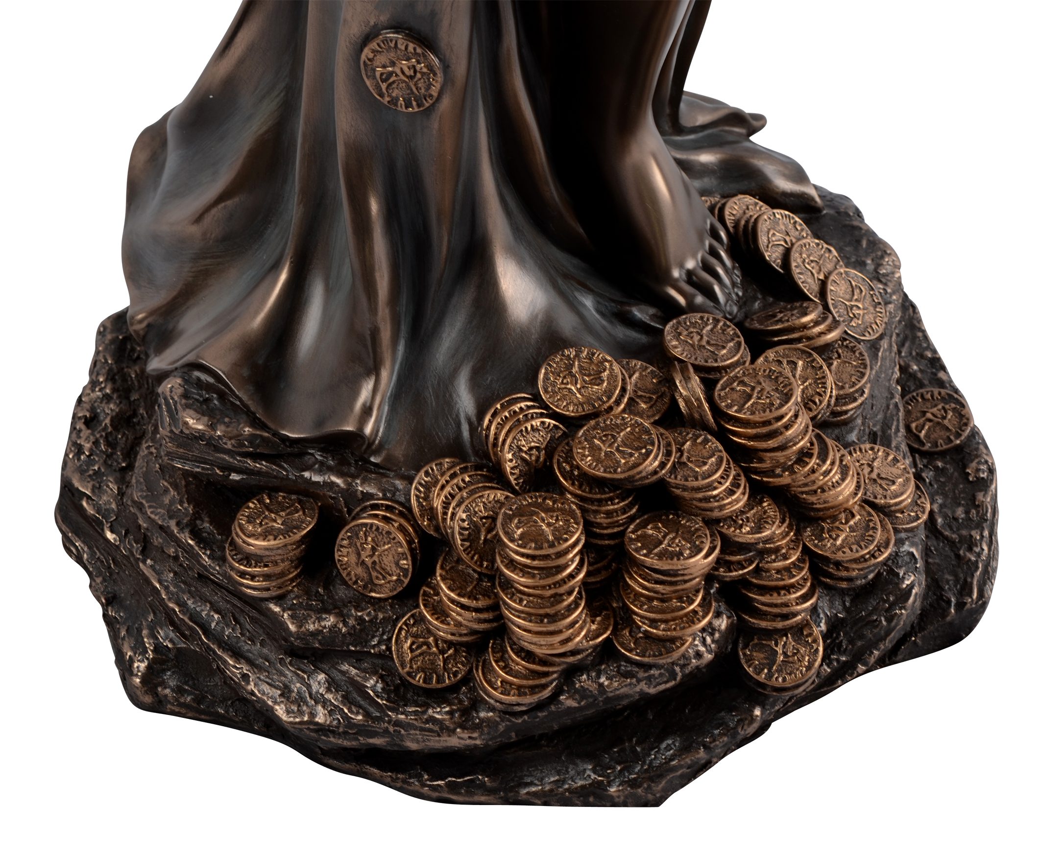 Vogler direct bronziert Füllhorn von des Fortuna mit Veronese, Dekofigur Römische by Hand Glücks Gmbh Göttin