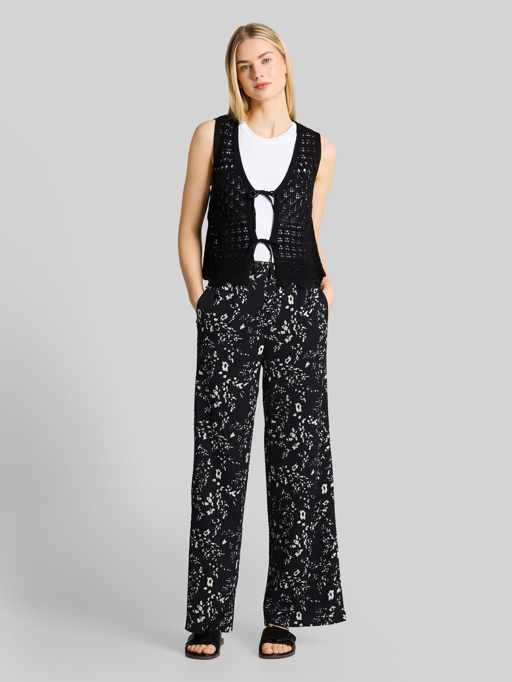 TOM TAILOR Denim Stoffhose Hosen & Chino Crinkle Wide Leg Hose