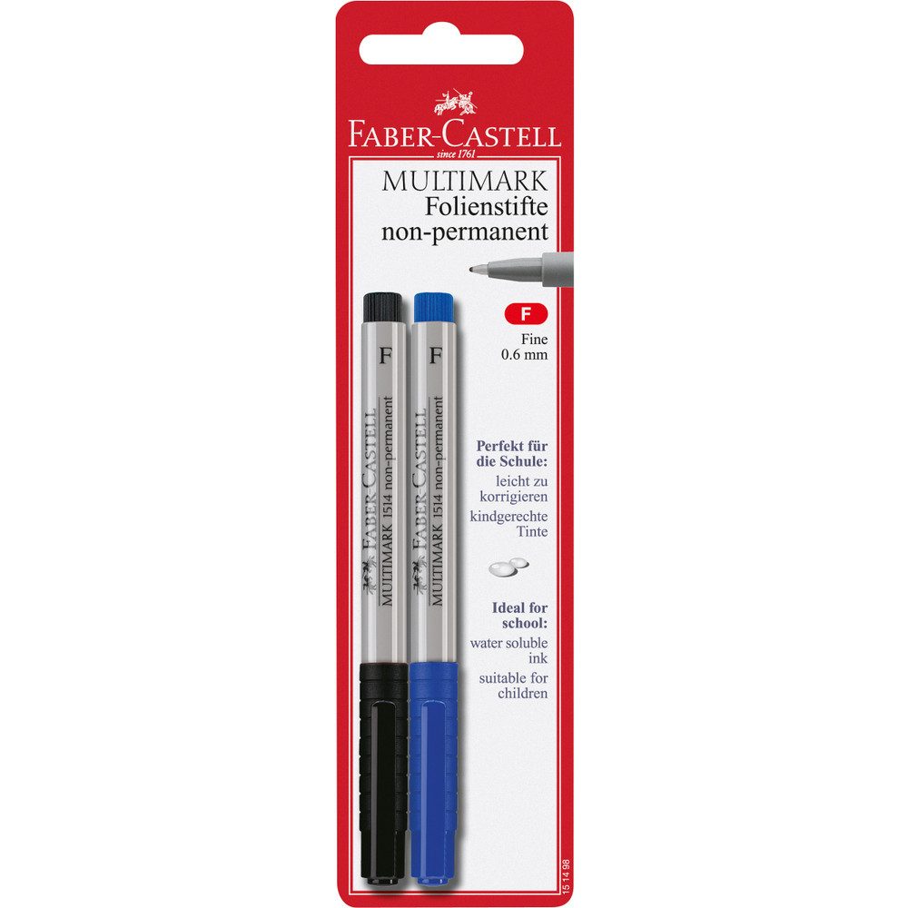Faber-Castell Ручки 2 Фольгированные ручки Multimark - non-permanent -fein - schwarz/blau