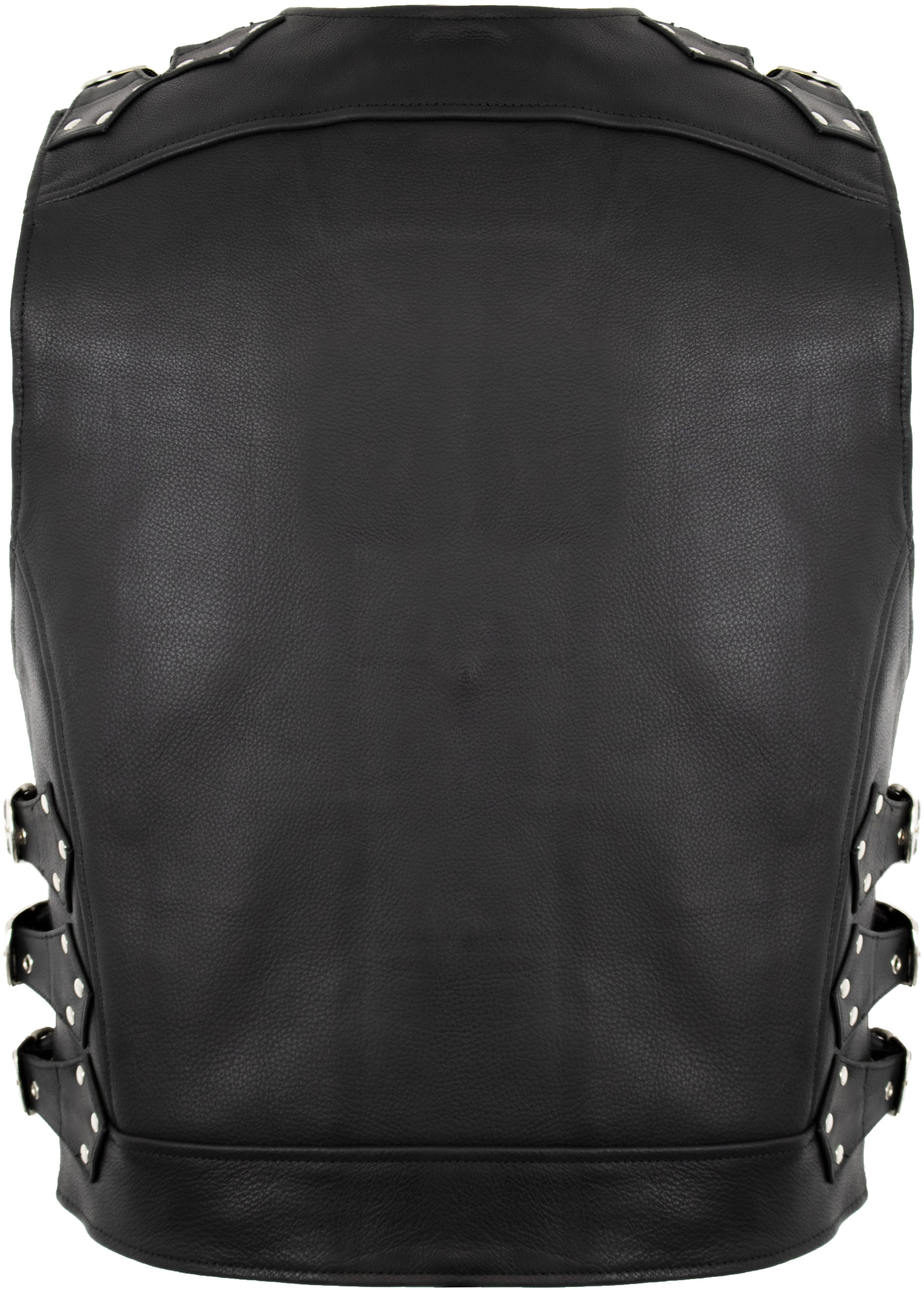 MDM Lederweste Herren Lederweste Biker Weste Kutte Lederkutte MDM9031