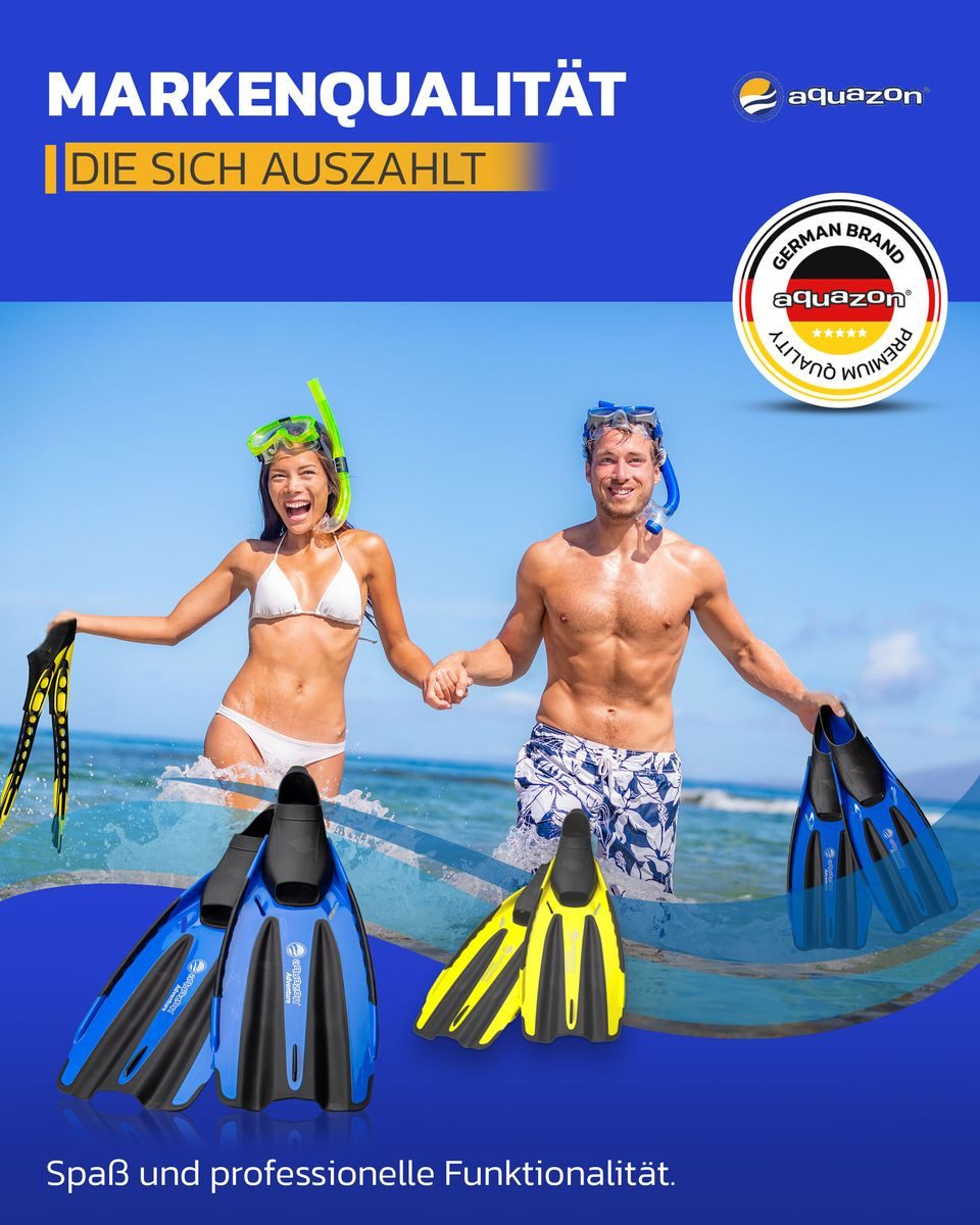 AQUAZON Flosse ADVENTURE PRO Schnorchelflossen, Taucherflossen für Erwachsene