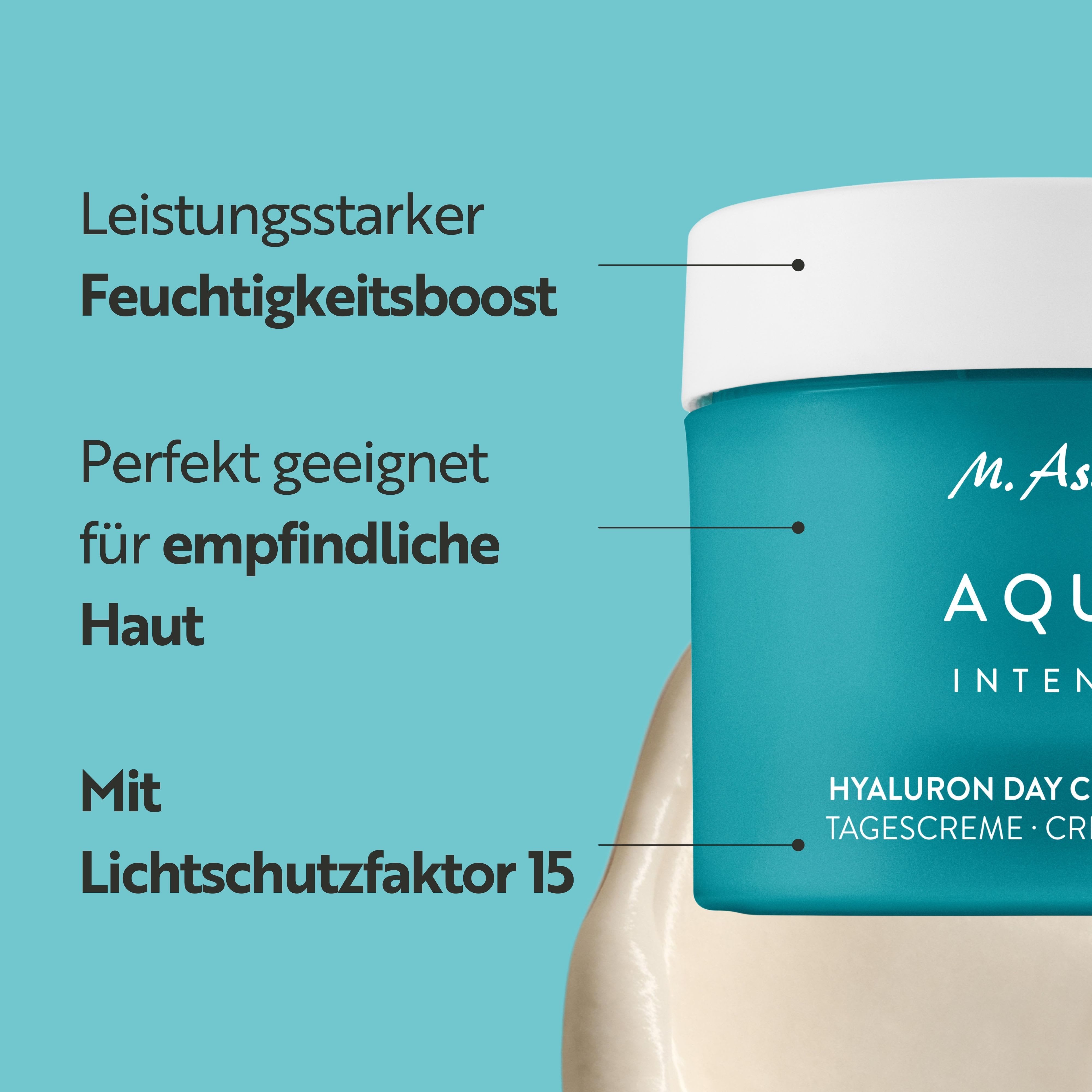 asambeauty Feuchtigkeitscreme Hyaluron Tagescreme LSF 15
