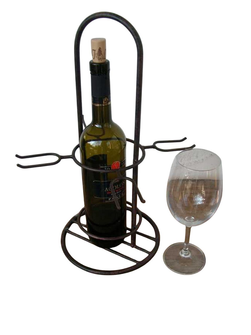 Deko-Impression Weinregal Weinregal Flaschen-Glashalter / Ständer Eisen Weinservierständer Eisen, 1-tlg.