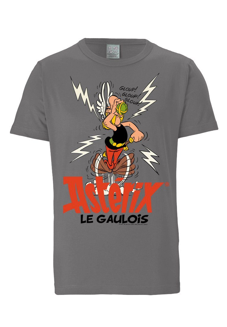 Herren Shirts LOGOSHIRT T-Shirt Asterix - Der Gallier mit Retro-Print