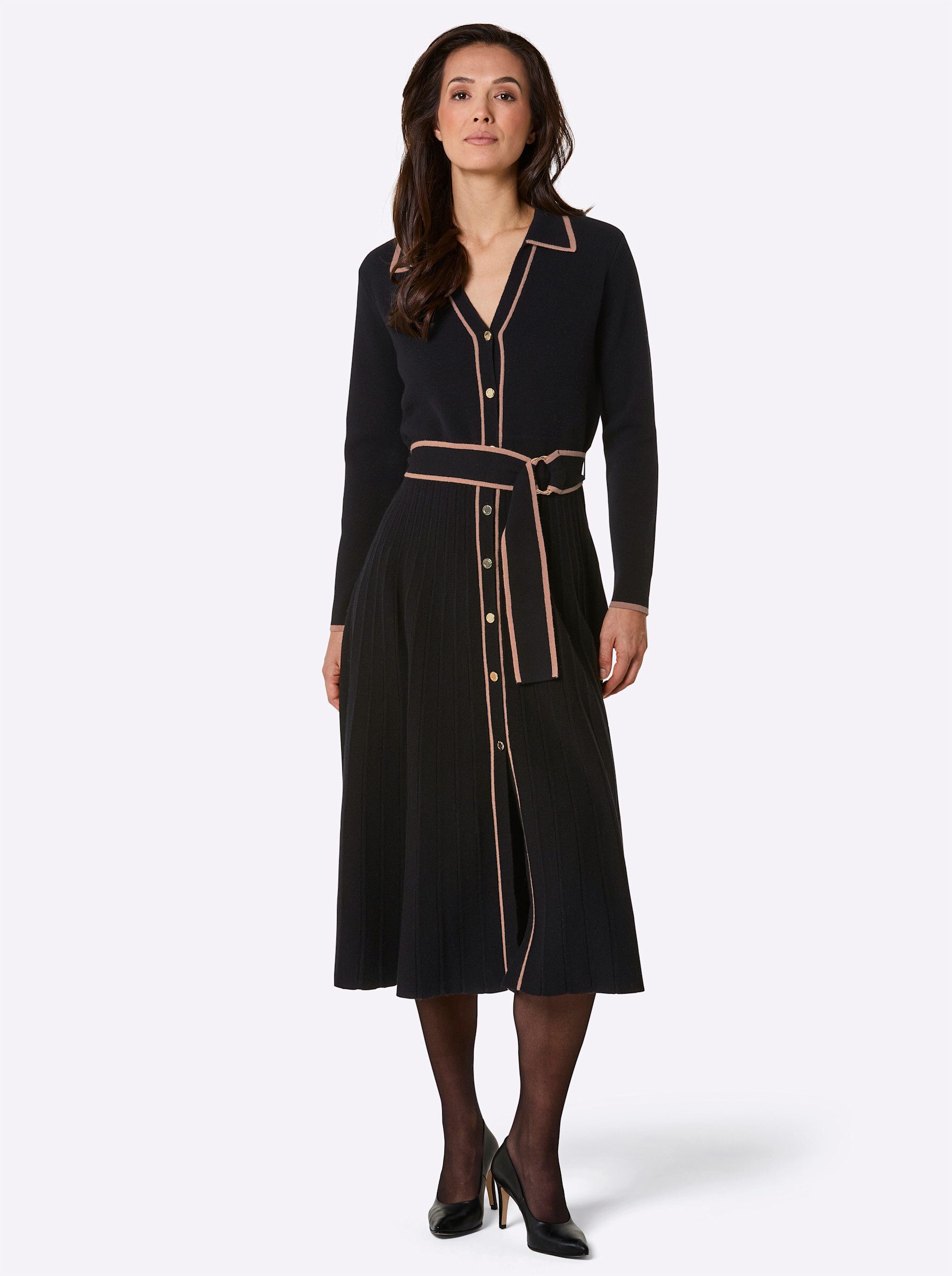 creation L Strickkleid Woll-Strickkleid Langarm