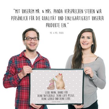 Fußmatte 50 x 75 cm Bär Kind - Grau Pastell - Geschenk, beste Mama, Haustürmat, Mr. & Mrs. Panda, Höhe: 0.3 mm, Liebevoller Empfang