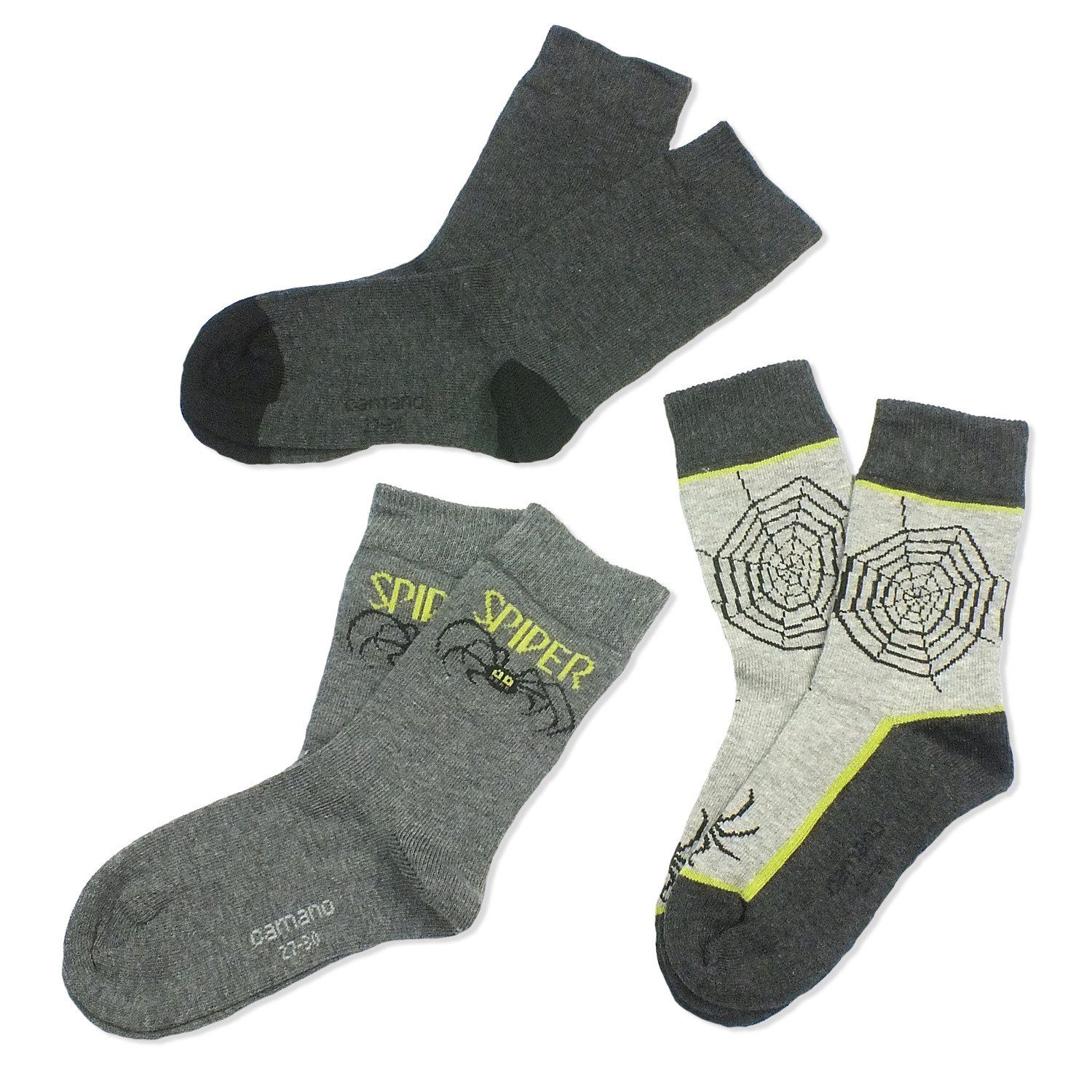 Camano Langsocken CA3832 (Packung, 3-Paar, 3 Paar) Kinder Socken, Jungen & Mädchen mit Baumwolle, Kindersocken