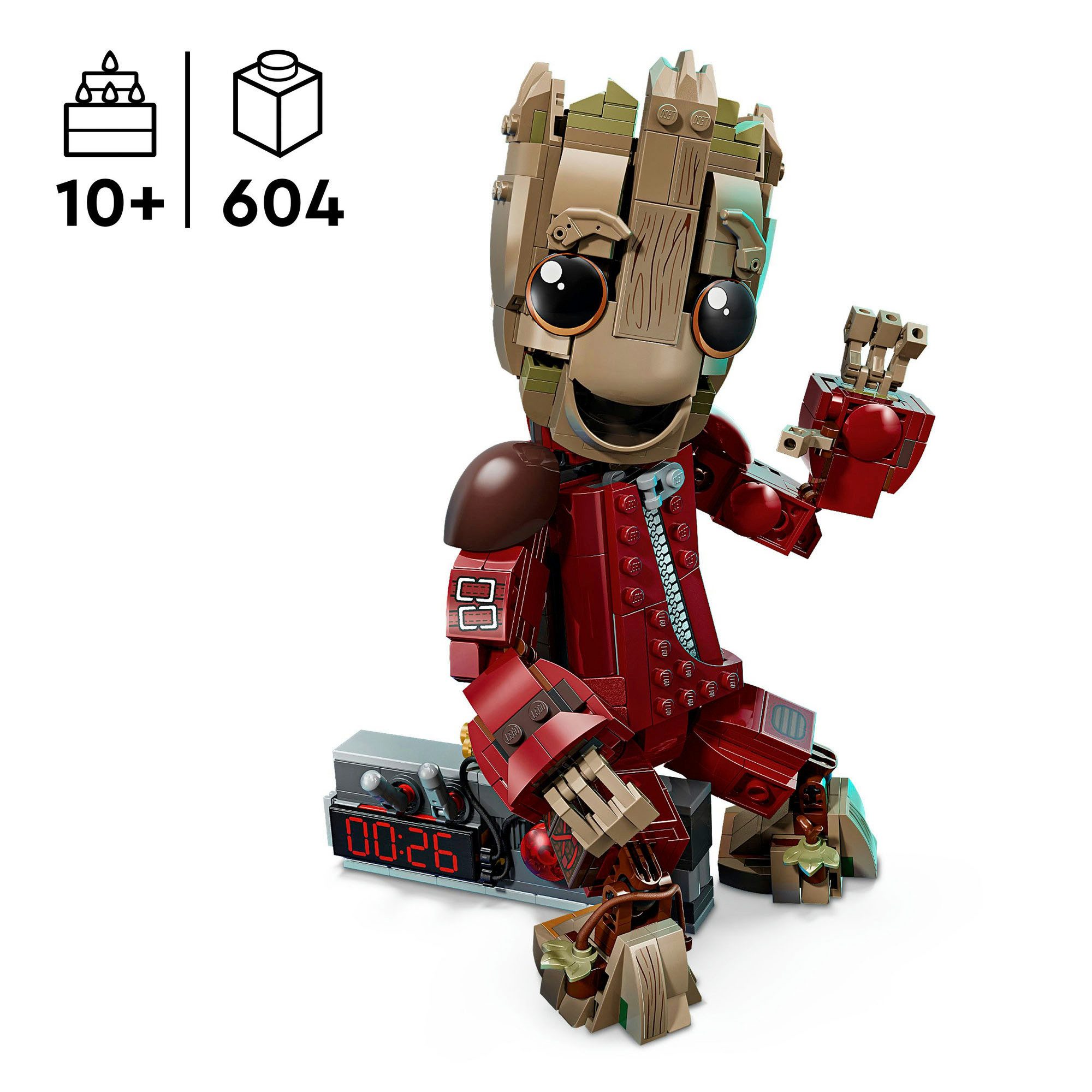 LEGO® Groot im Ravager-Outfit (76341), LEGO Super Heroes Konstruktionsspielsteine, (604 St), Made in Europe