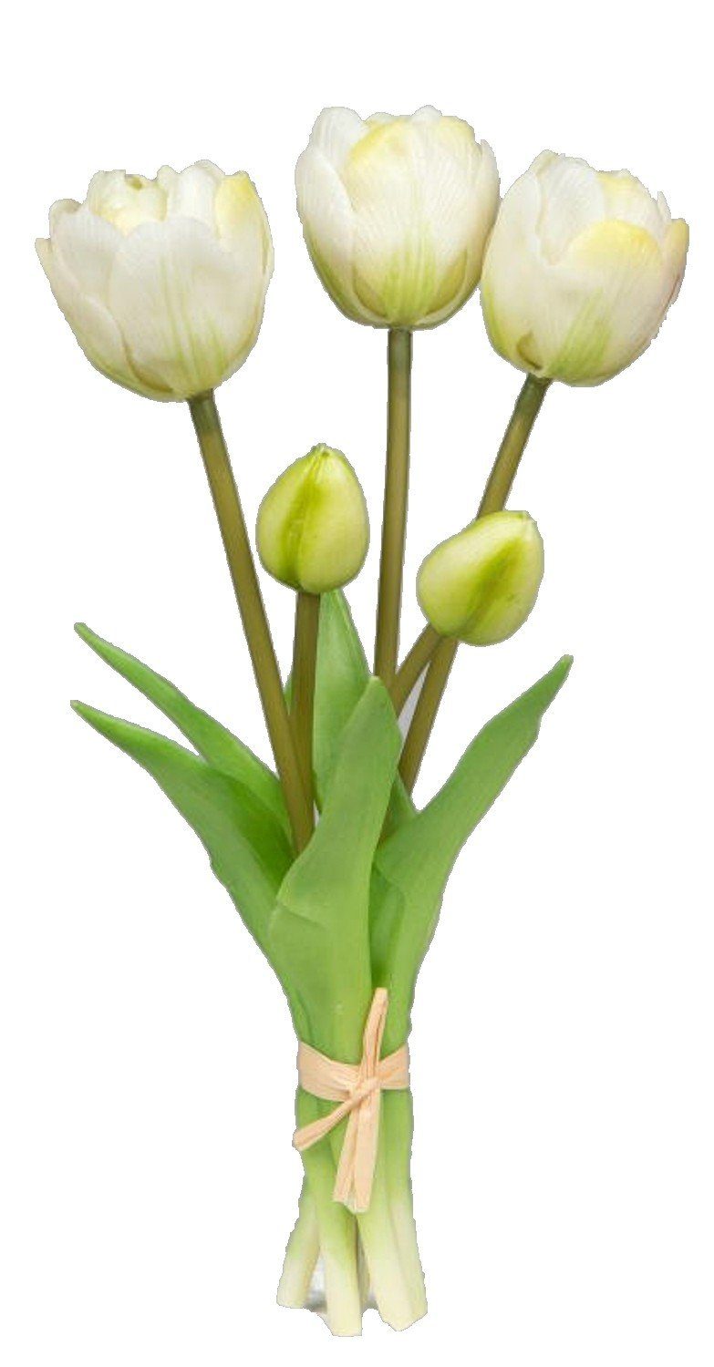 Höhe Tulpenbündel, weiß, 5 cm Kunstblume 60 Stück, formano formano, Kunstblume Kunstpflanze,