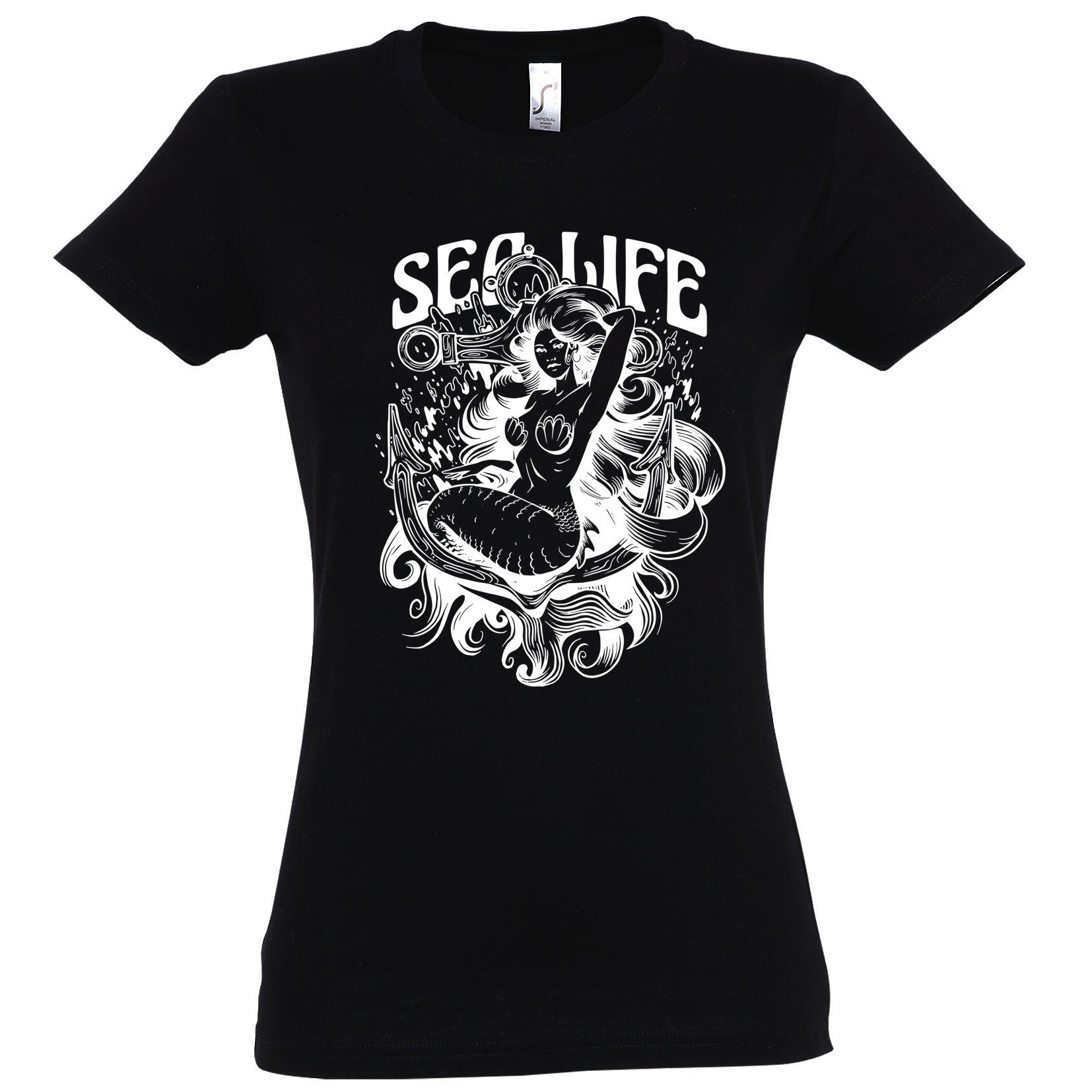 Youth Designz T-Shirt Sea Life Mermaid Damen Shirt mit trendigem Frontprint