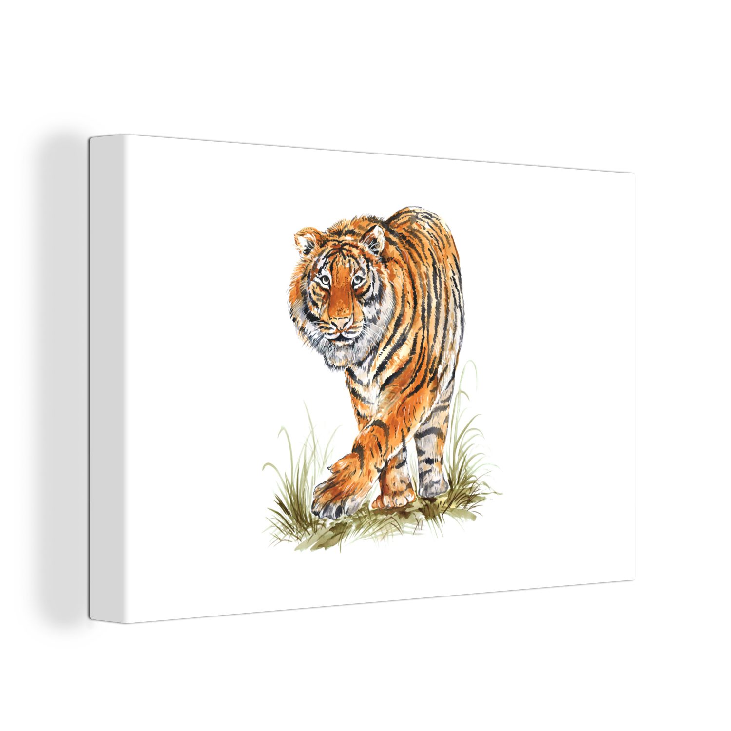 OneMillionCanvasses® Leinwandbild Tiger - Beine - Weiß, (1 St), Wandbild Leinwandbilder, Aufhängefertig, Wanddeko, 30x20 cm