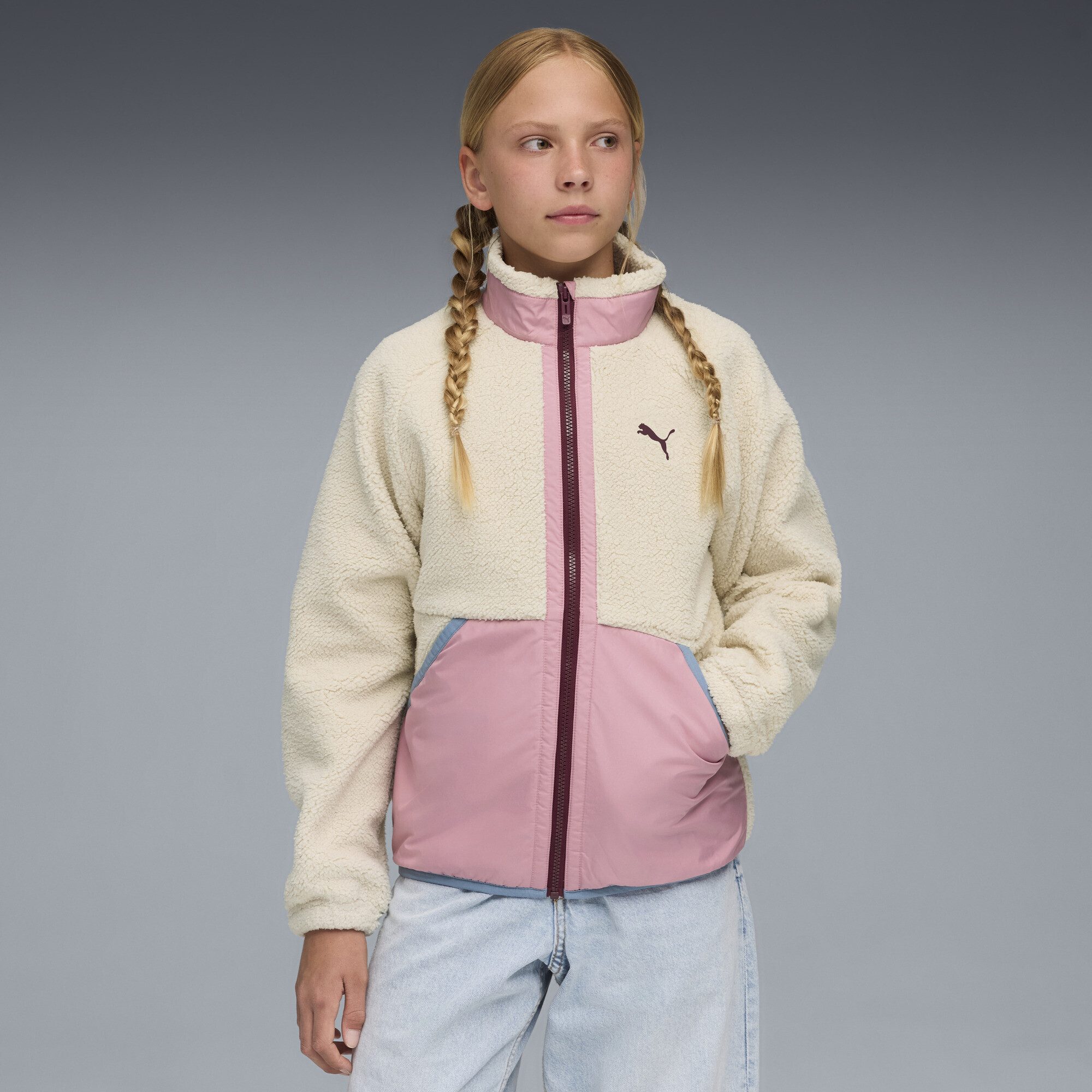 PUMA Funktionsweste Hybrid Sherpa Jacke Jugendliche günstig online kaufen