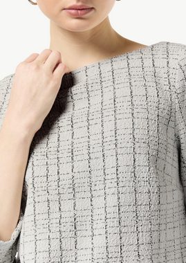 Comma Shirttop Bouclé-Jerseyshirt mit Metallic-Garn