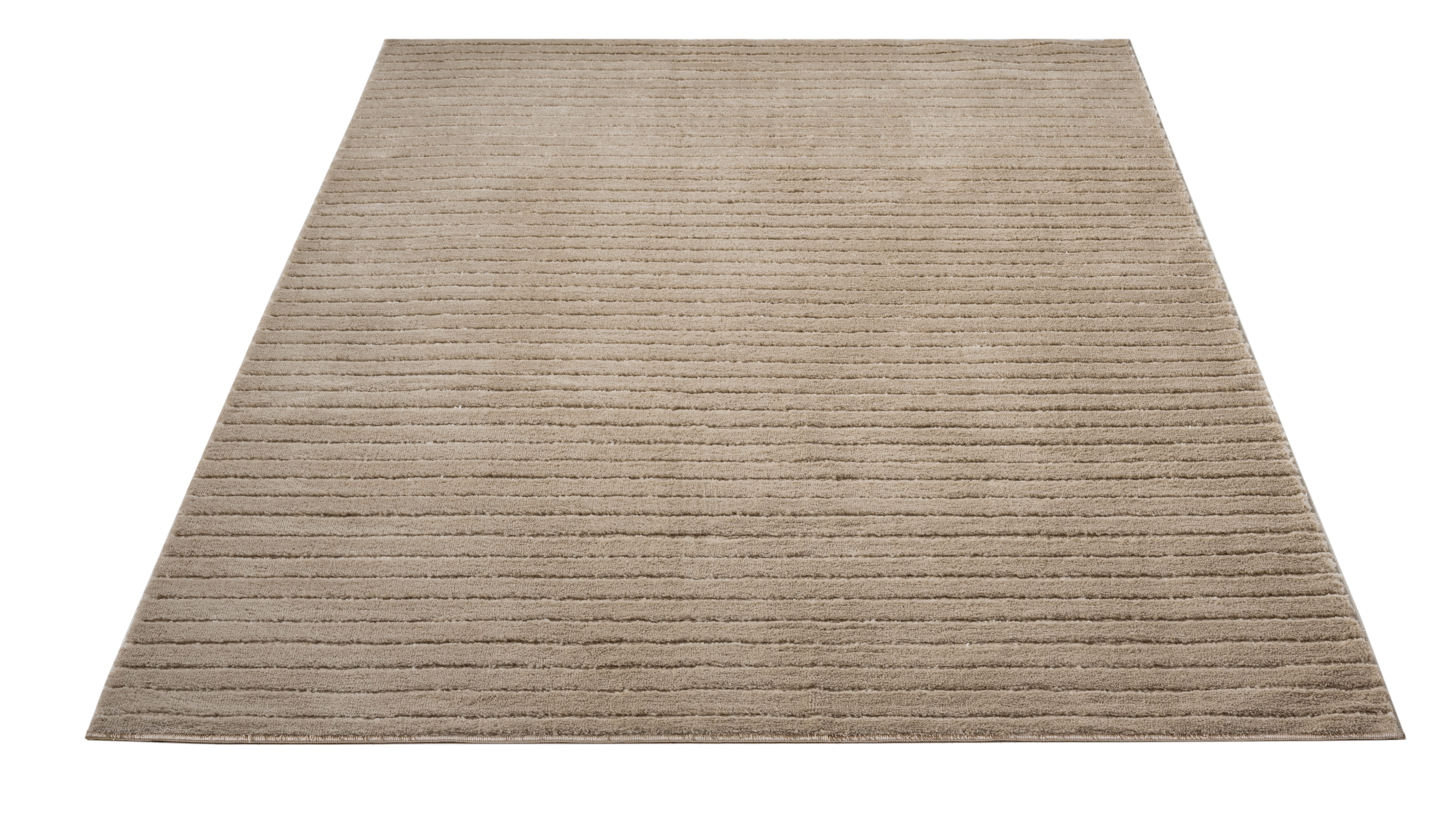 LeGer Home by Lena Gercke Teppich Selma, rechteckig, Höhe: 19 mm, Hoch-Tief-Struktur, Streifen Design, weich, Wohnzimmer, Schlafzimmer