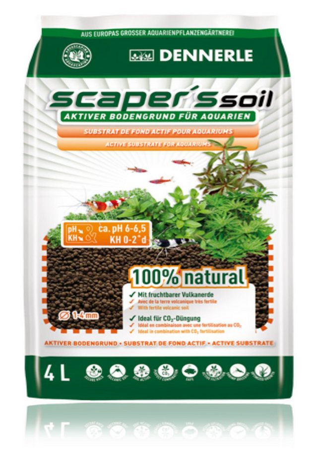 Thumbnail - DENNERLE Aquarien-Substrat Dennerle Scaper's Soil 1-4 mm aktiver Bodengrund für Aquarien 4 l