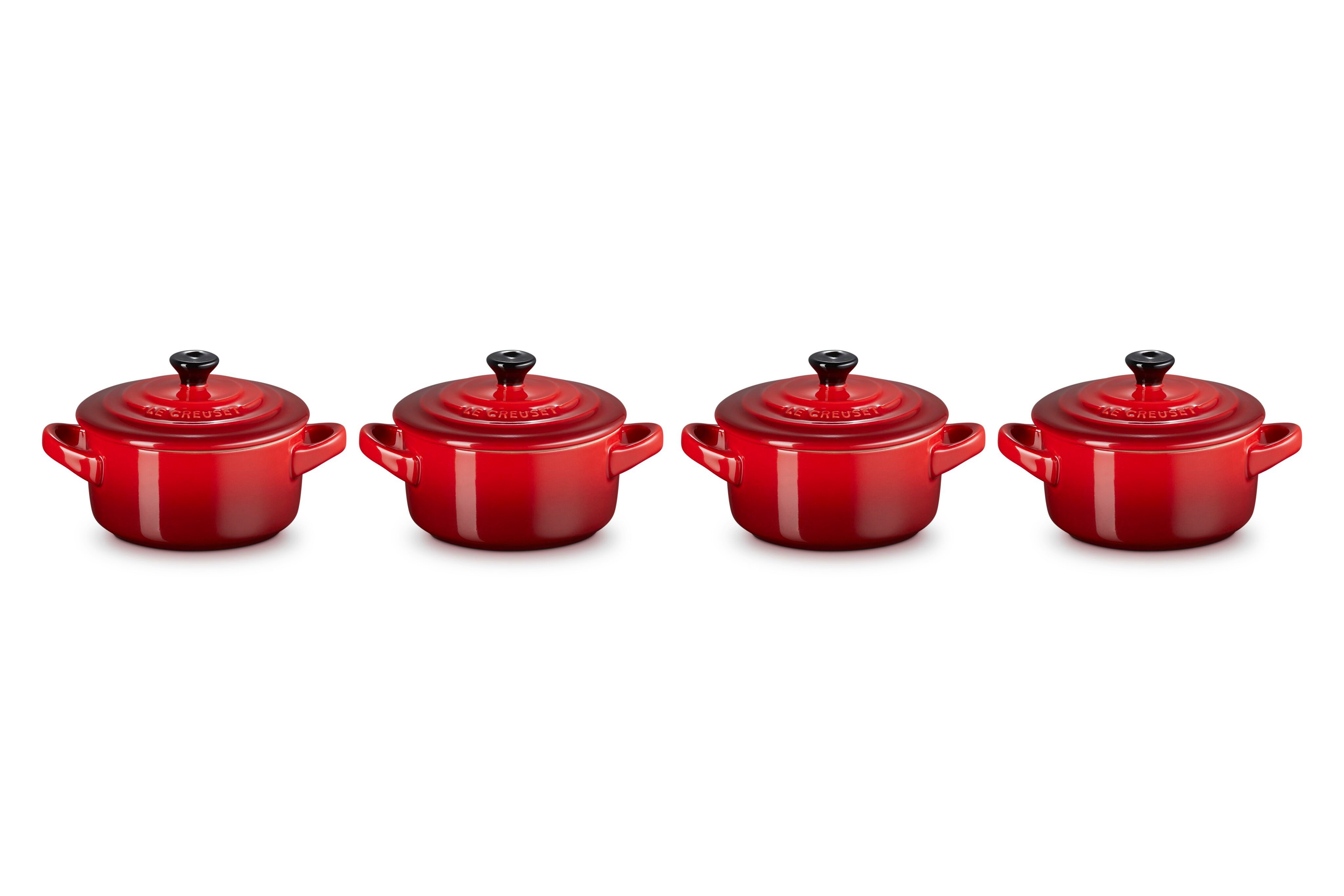 LE CREUSET Mini Cocottes, je 200 ml, 10 x 5 cm, Steinzeug, (Set, 4-tlg), 79212100900100