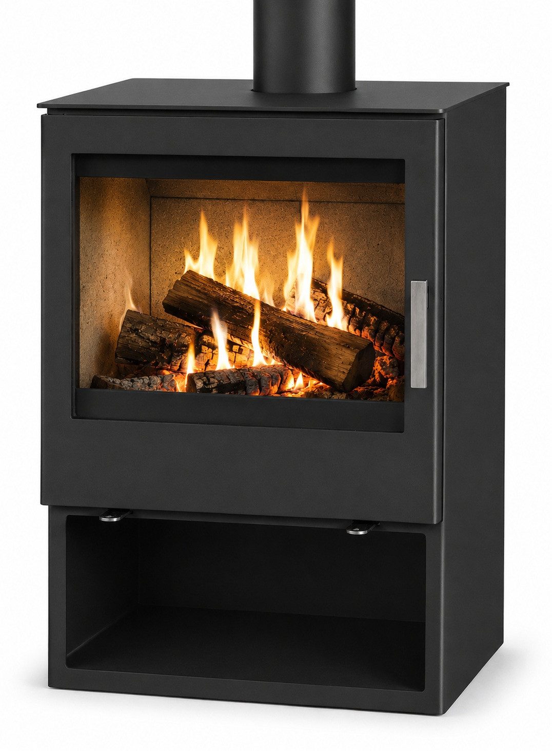 Victoria 05 Kaminofen Victoria Modena schwarz- mit XXL-Sichtscheibe, 8,6 kW