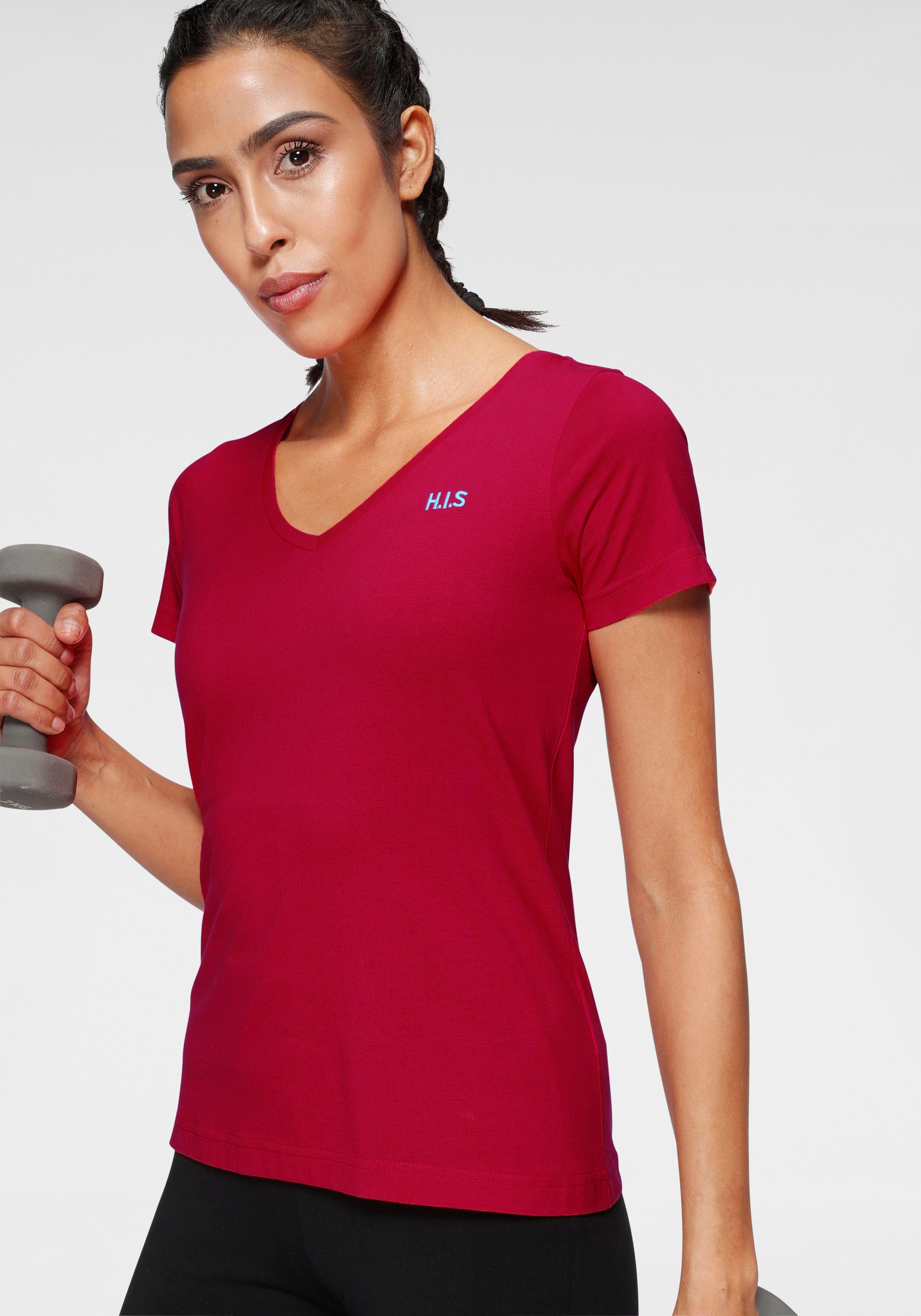 H.I.S T-Shirt Essential-Basics (Spar-Set, 3er-Pack) hüftlange Passform, fig günstig online kaufen