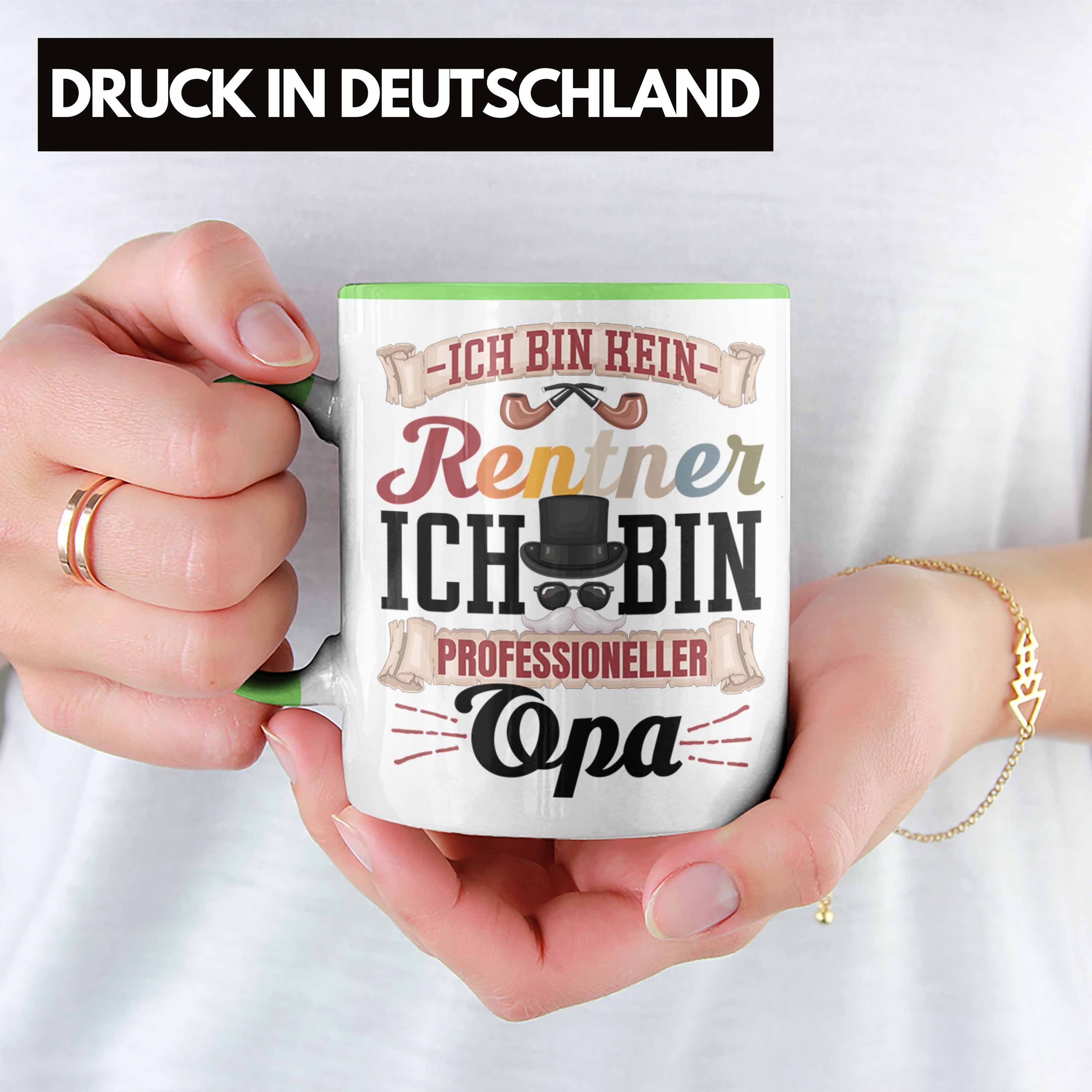 Rentner Tasse Lustig Be Geschenkidee Ruhestand Opa Grün Trendation Großvater Geschenk Tasse