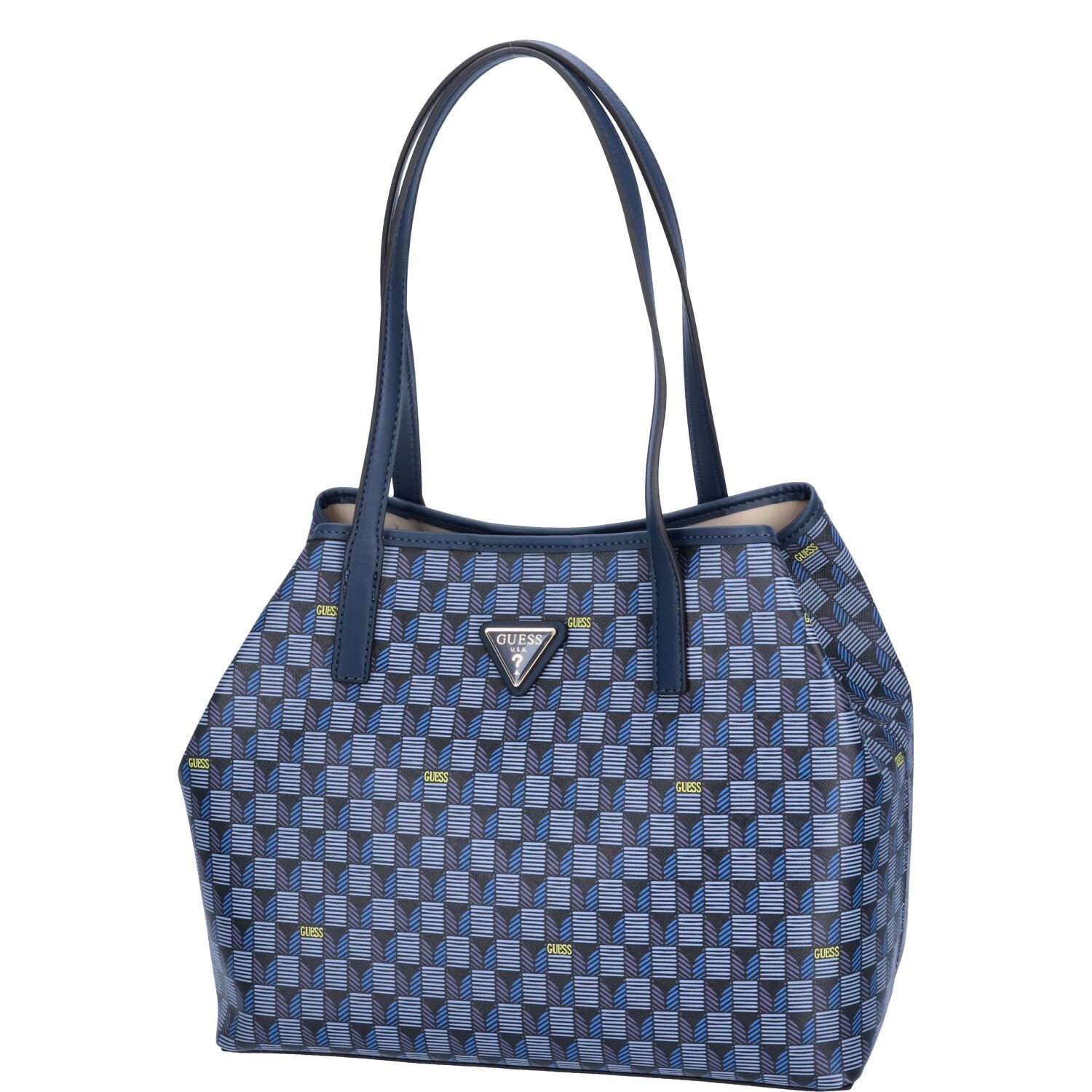 Guess Umhängetasche GUESS Damen Shopper Vikky Blue Logo (1-tlg)