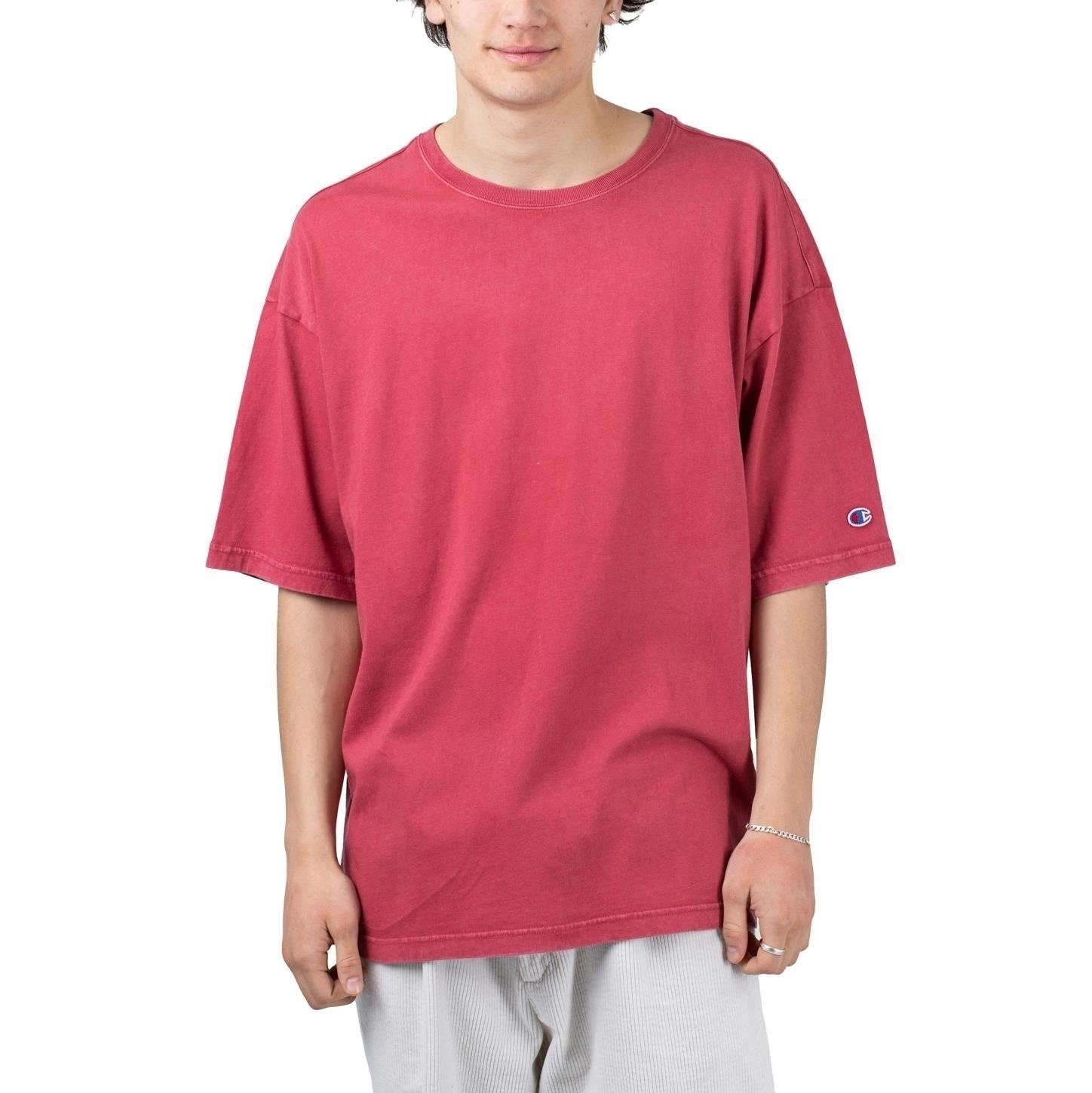 Champion T-Shirt Champion Garment Dye Crewneck Tee Red