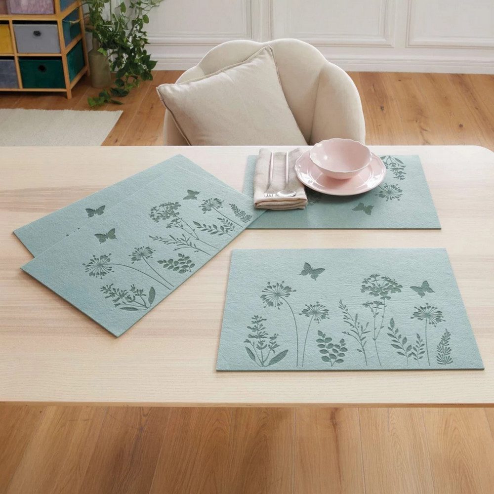 Home-trends24.de Platzset Platzmatte Platzdeckchen Platzset Tischset Tischmatte 45x30cm 4er Set, (4 Platzmatten)