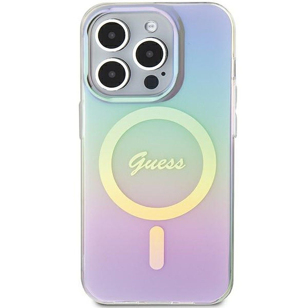 Guess Handyhülle Schutzhülle Magnethülle Smartphonecover 6,7", MagSafe, schillernder Farbverlauf, Hardcase