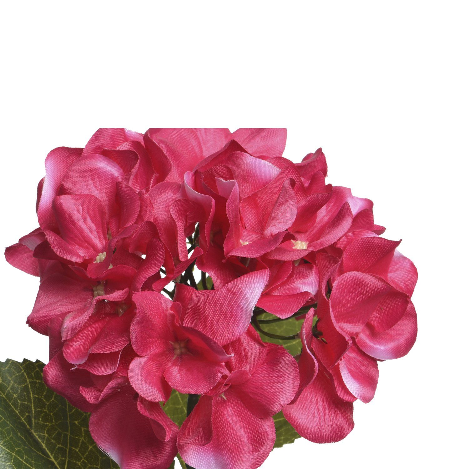 Stiel rot, Kunstblume MARELIDA, 66 cm Höhe Hortensie am 66cm Dekoblume Kunstblume Stielblume H: