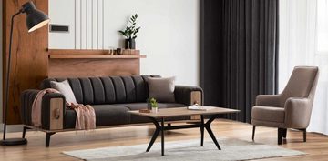 JVmoebel Wohnzimmer-Set Edle Sofagarnitur Moderne Couchen Dreisitzer Sessel Sofas Luxus, (2-St., 1x 3-Sitzer + 1x Sessel), Made in Europa