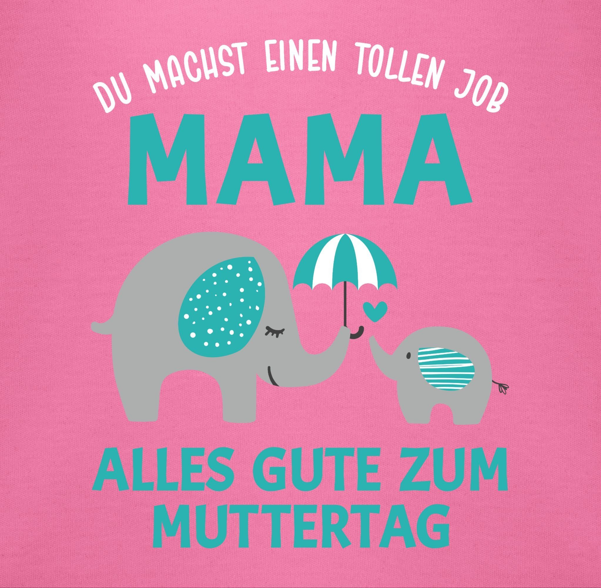Shirtracer Sweatshirt Du machst einen - Job Pink Zum 2 Muttertag 1 Mama Muttertagsgeschenk tollen Geschenk