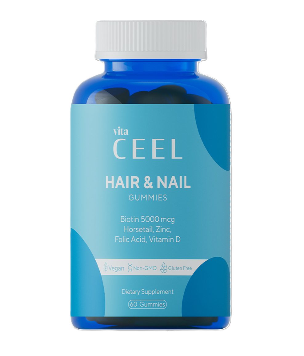 VİTA CEEL Hair & Nail Vitamine–für schönes, kräftiges und gesundes Haar und Näge Kautabletten, 240 g, Haır & Naır Vitamine-Vitamin D, Biotin, Zink, Folsäure, Schachtelhalm