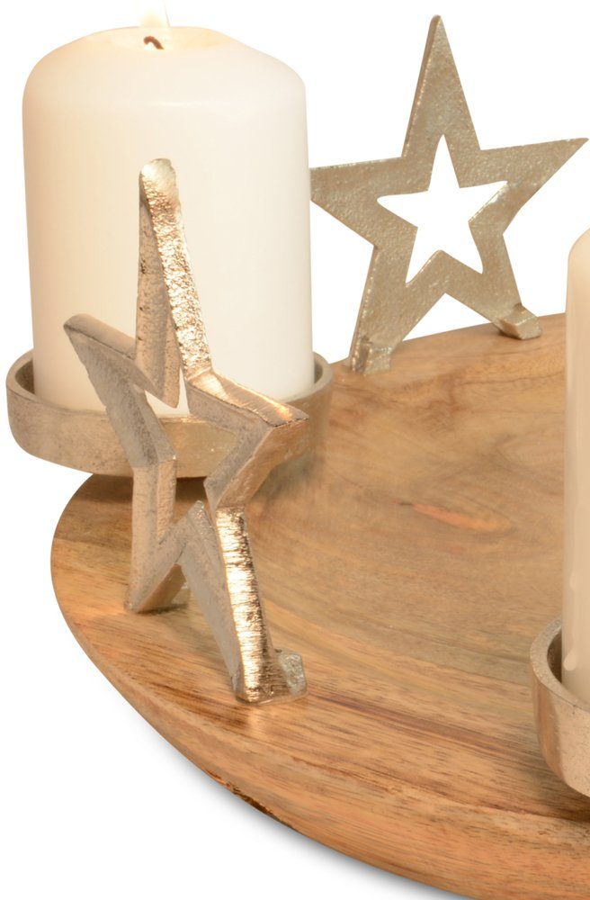 RIFFELMACHER & WEINBERGER Adventskranz Kerzenhalter "Runder Teller mit Ster günstig online kaufen