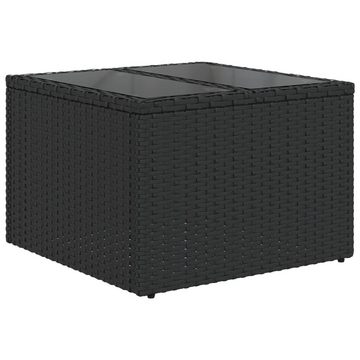 vidaXL Loungesofa 8-tlg. Garten-Sofagarnitur mit Kissen Schwarz Poly Rattan, 1 Teile