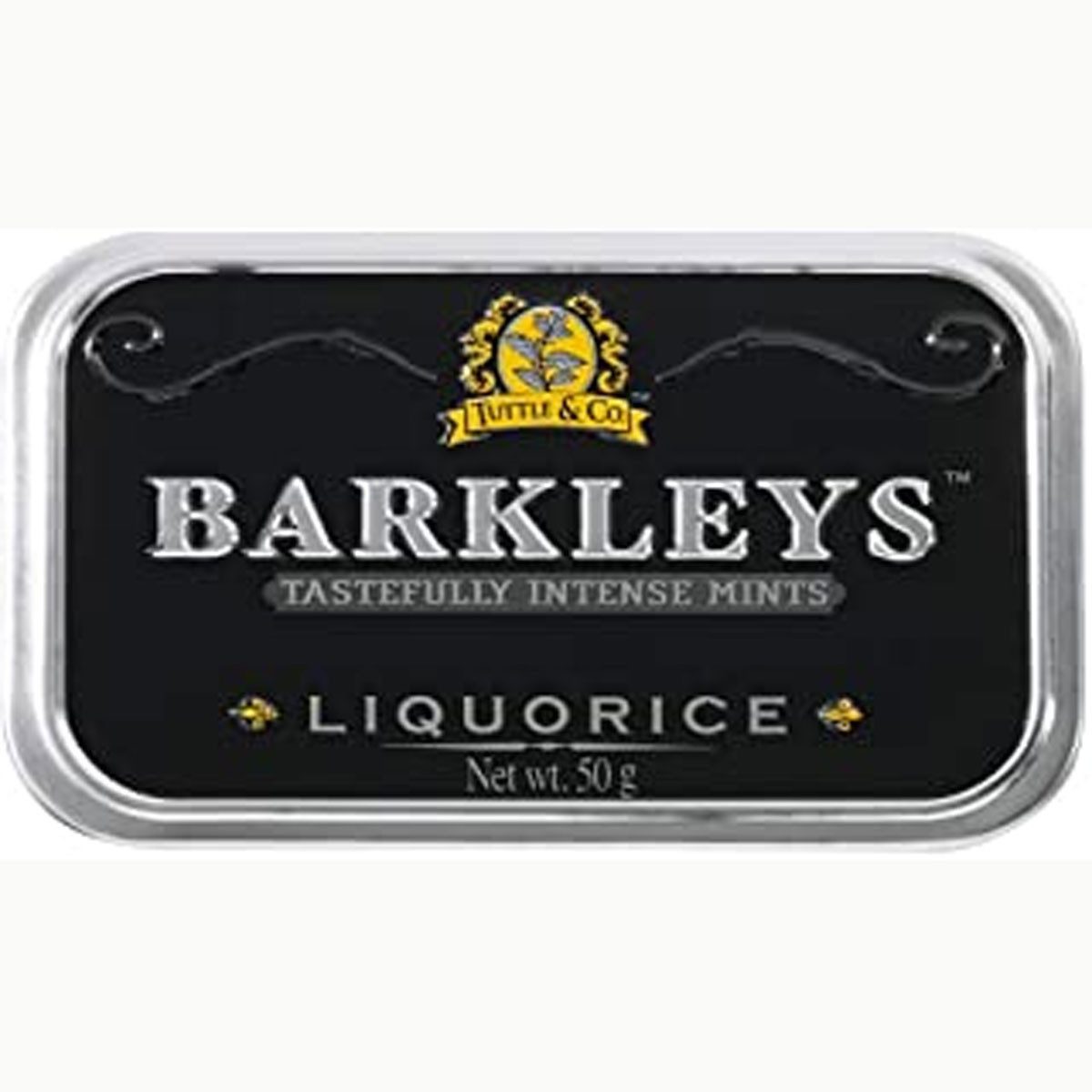 BARKLEYS Süßigkeit, Barkleys Liquorice Pastillen mit Lakritz in einer Metalldose 50g