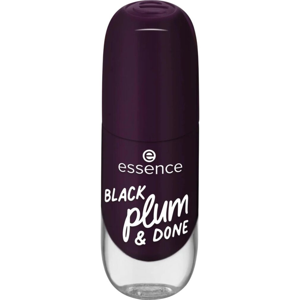 Essence Nageldesign Zubehör GEL NAGELFARBE Nagellack #84 -Black Plum & Done 8 ml