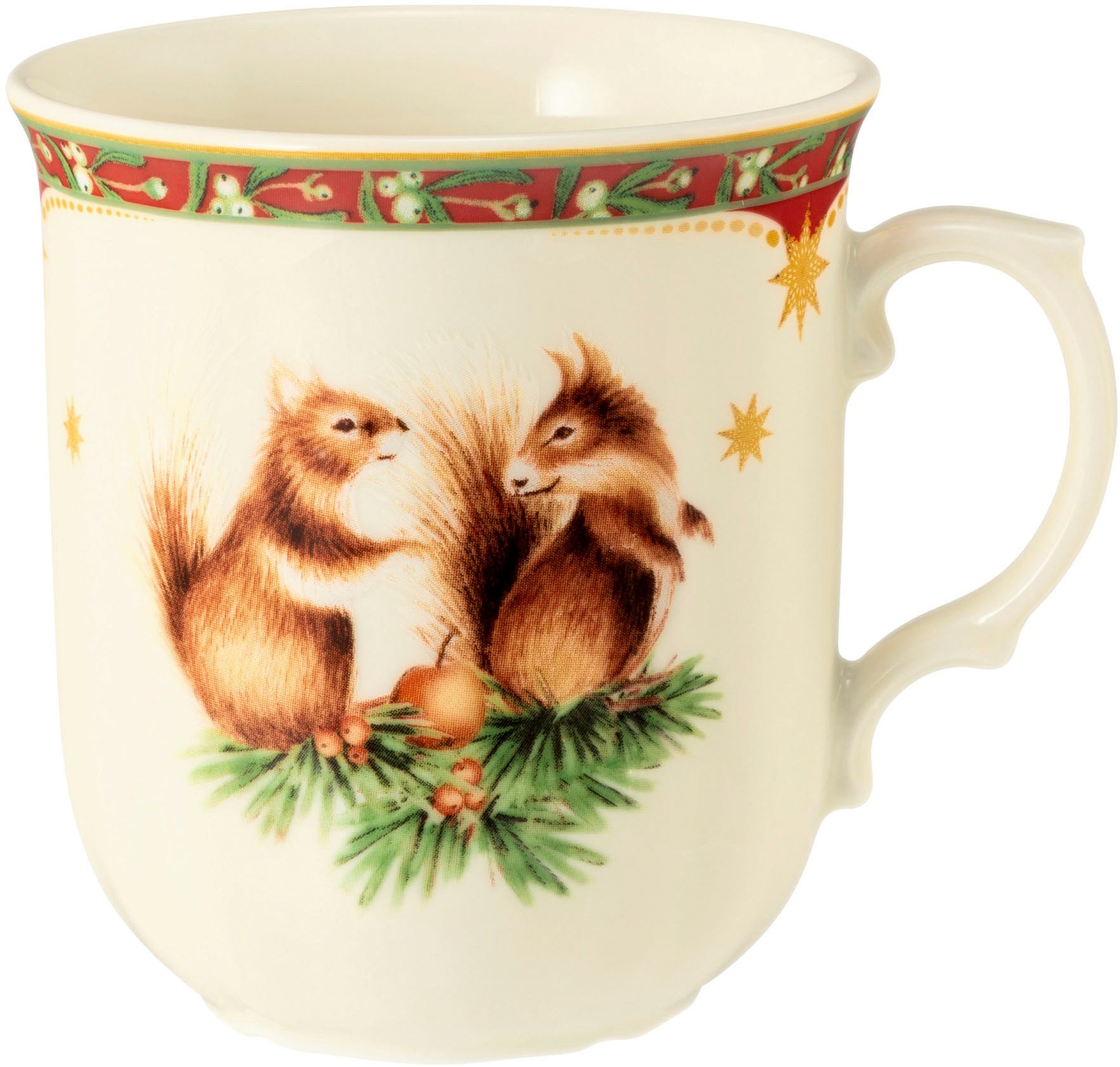 Seltmann Weiden Becher Marieluise - Weihnachtsnostalgie, 1-tlg., Porzellan, Becher mit Henkel 0,27 l